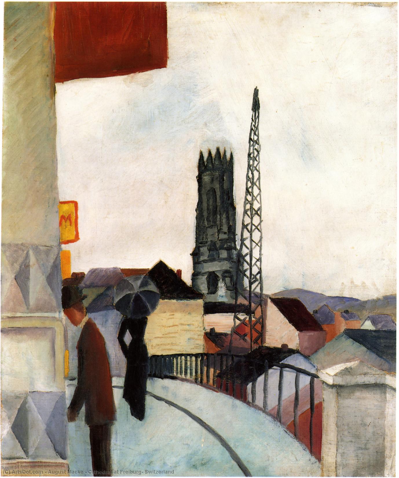 Cathedral At Freiburg, Switzerland — August Macke