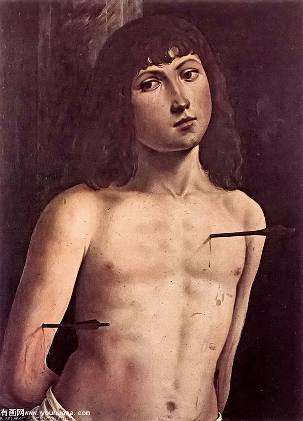 St Sebastian — Lorenzo Costa (den Ældre)