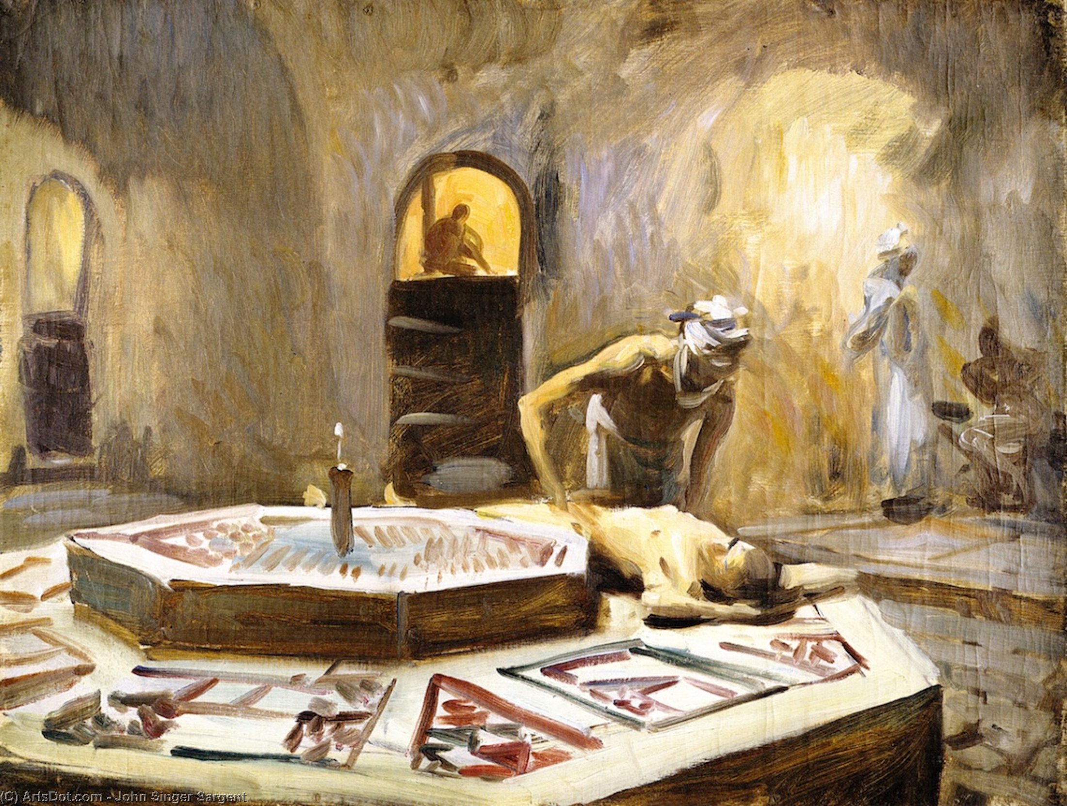 Massage I Badehuset — John Singer Sargent