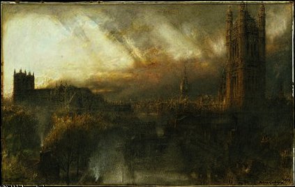 Westminster From A House Top — Albert Goodwin