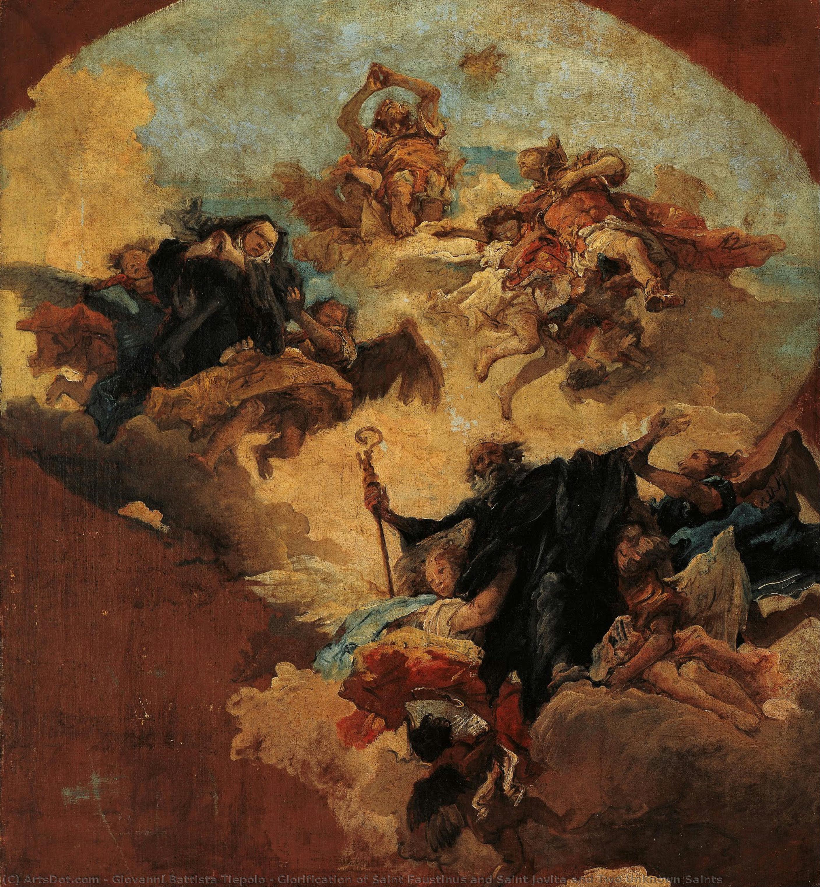 Glorification Of Saint Faustinus And Saint Jovita And Two Unknown Saints - Осликавање Светог Фаустина И Јовите И Два Неименована Свеца — Ђовани Батиста Тијеполо