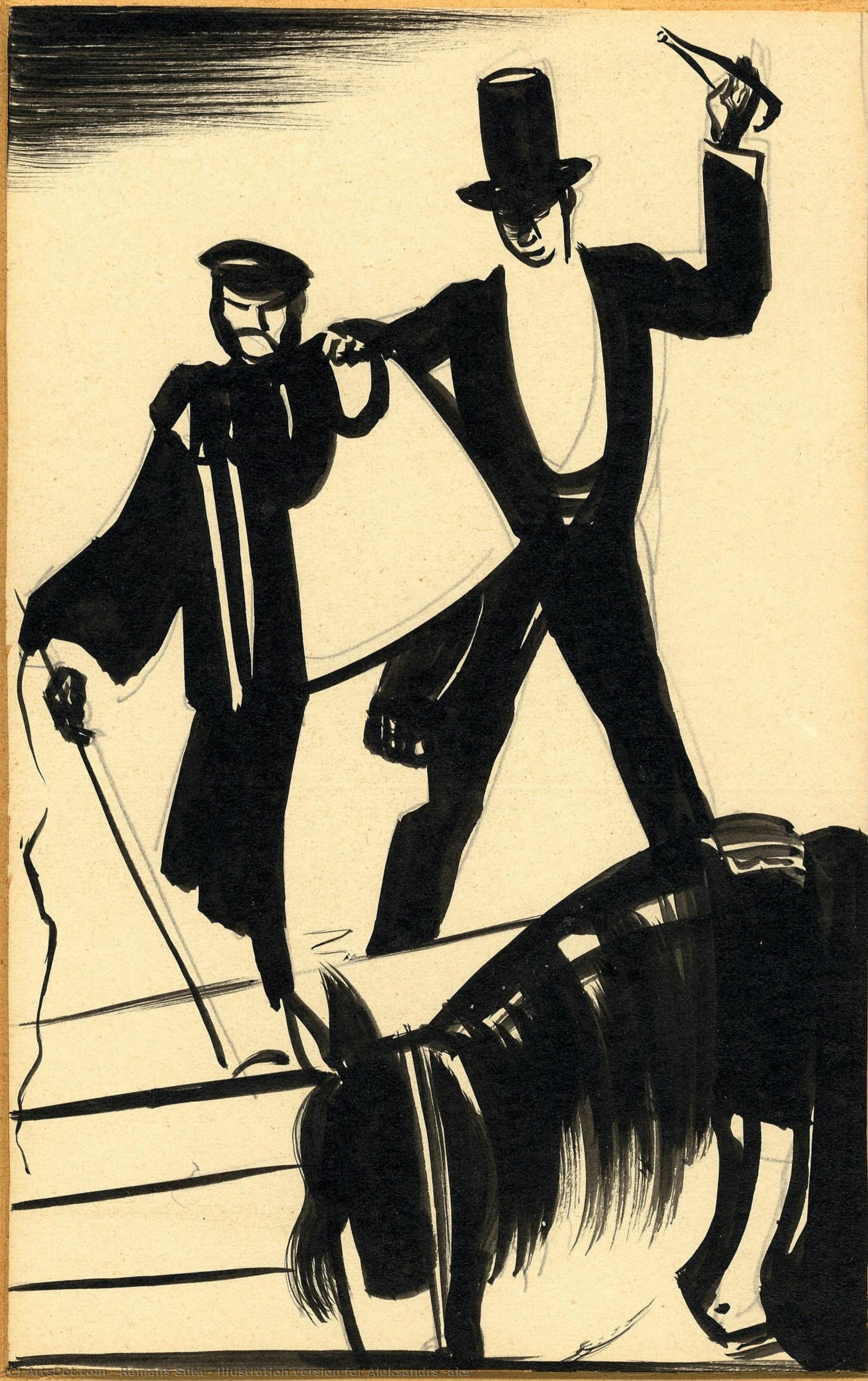 Illustration Version For Aleksandrs Čaks — Romans Suta