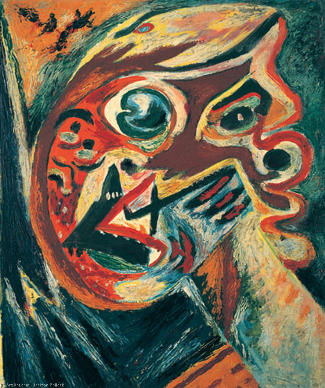Orange Head — Paul Jackson Pollock