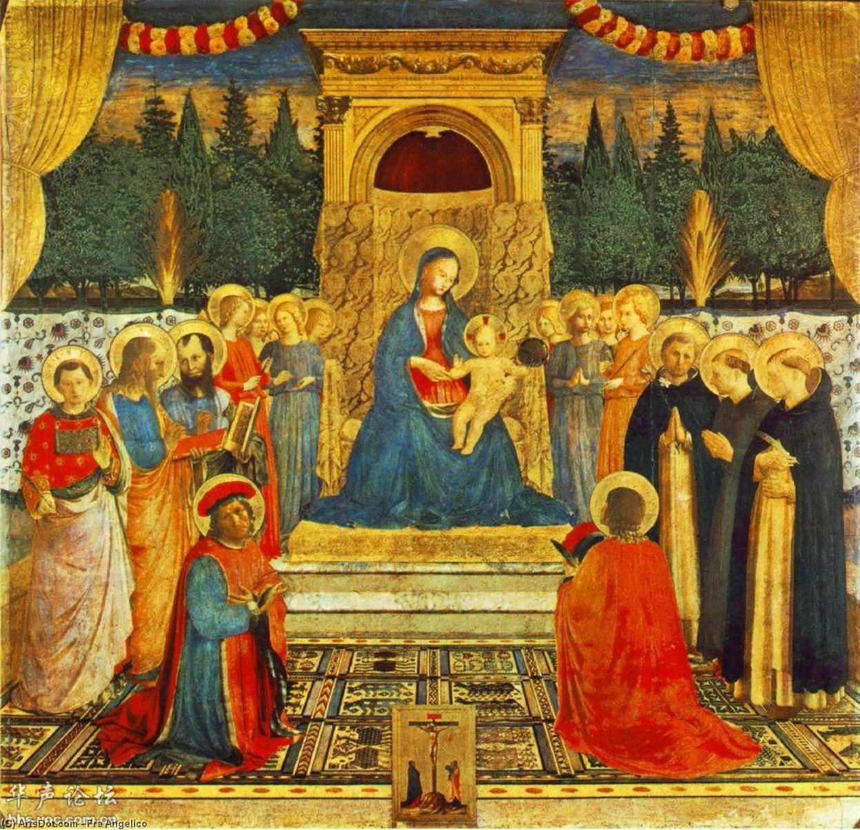 Madonna Mit Dem Kind, Heilige Und Kreuzigung — Fra Angelico