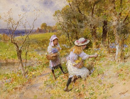 The Primrose Gatherers — William Stephen Coleman