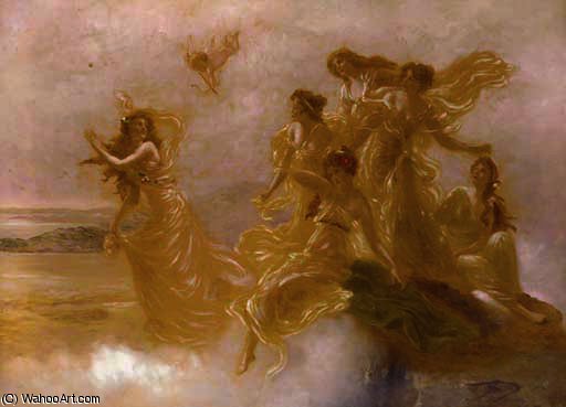 Goddesses Dancing On Mount Olympus — Edouard Bisson
