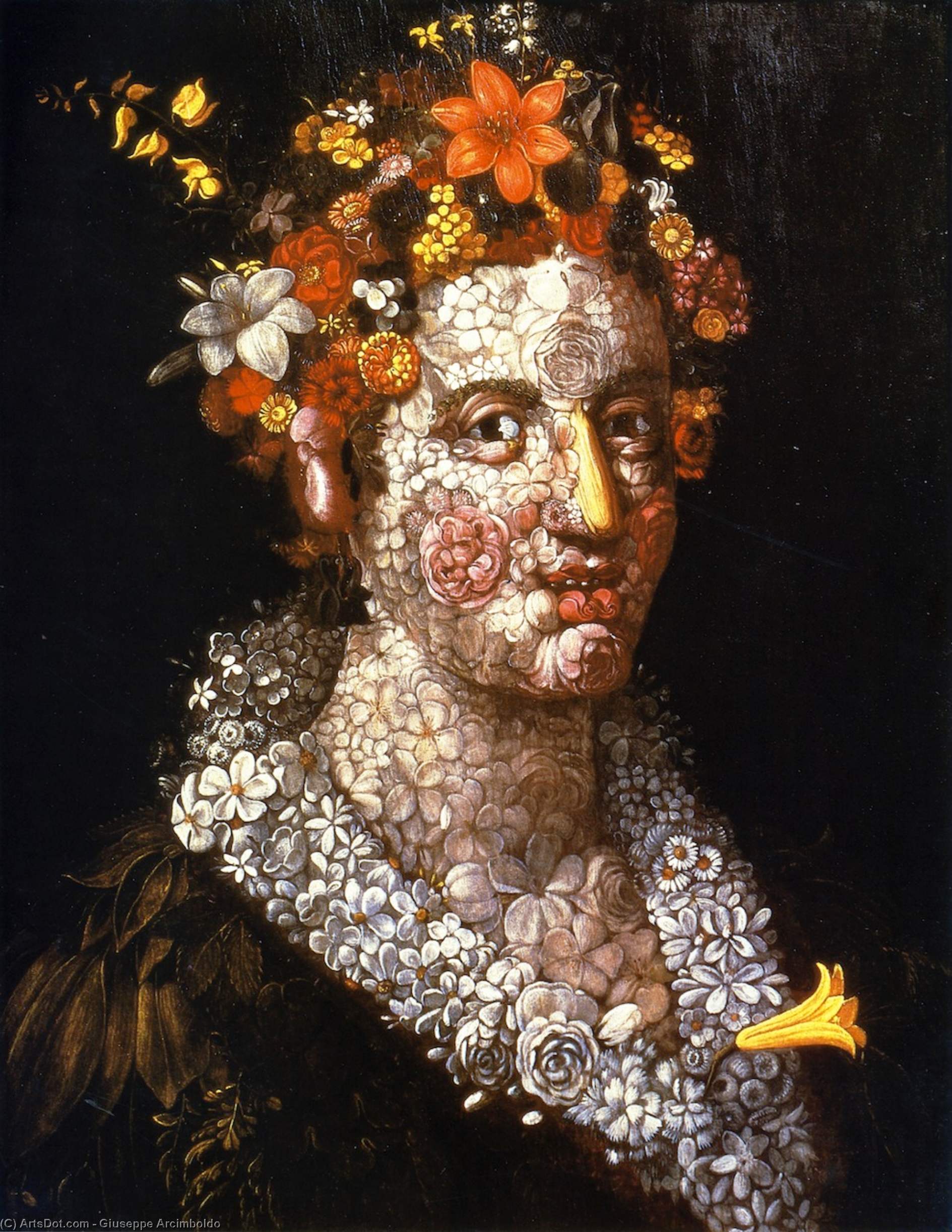 Blomstrende Stillliv — Giuseppe Arcimboldo