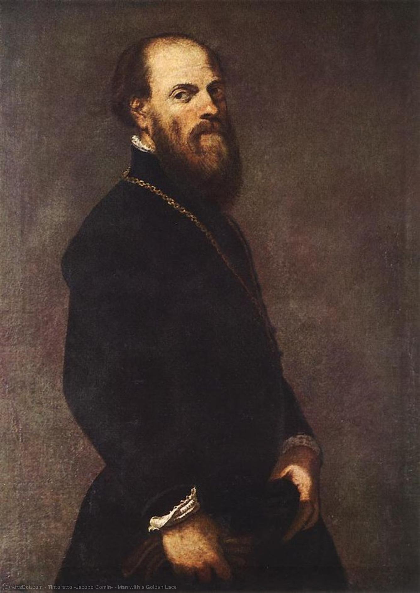 Man With A Golden Lace — Jacopo Tintoretto