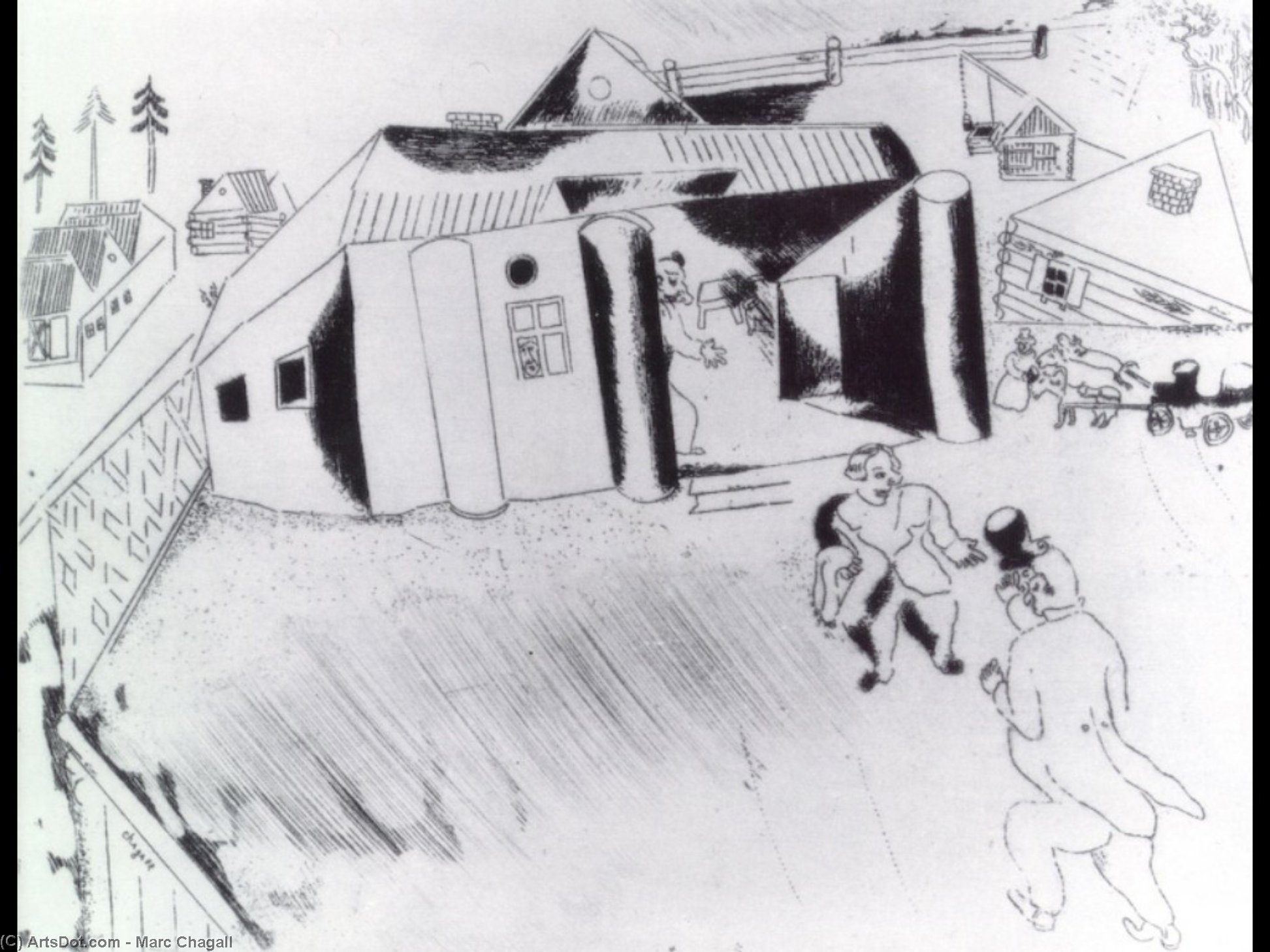 Sobakevichs Haus — Marc Chagall