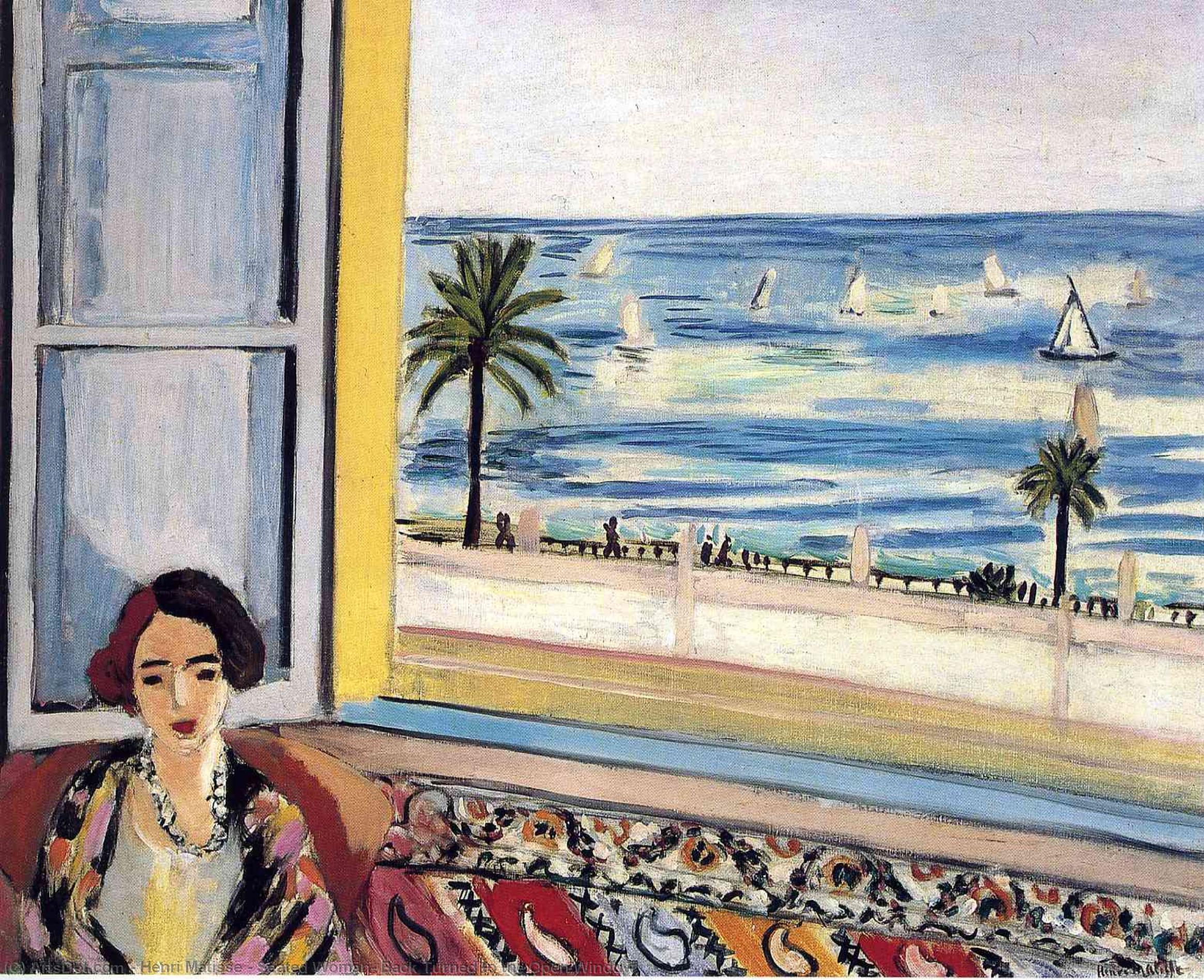 Seated Woman, Back Turned To The Open Window — Henri Matisse