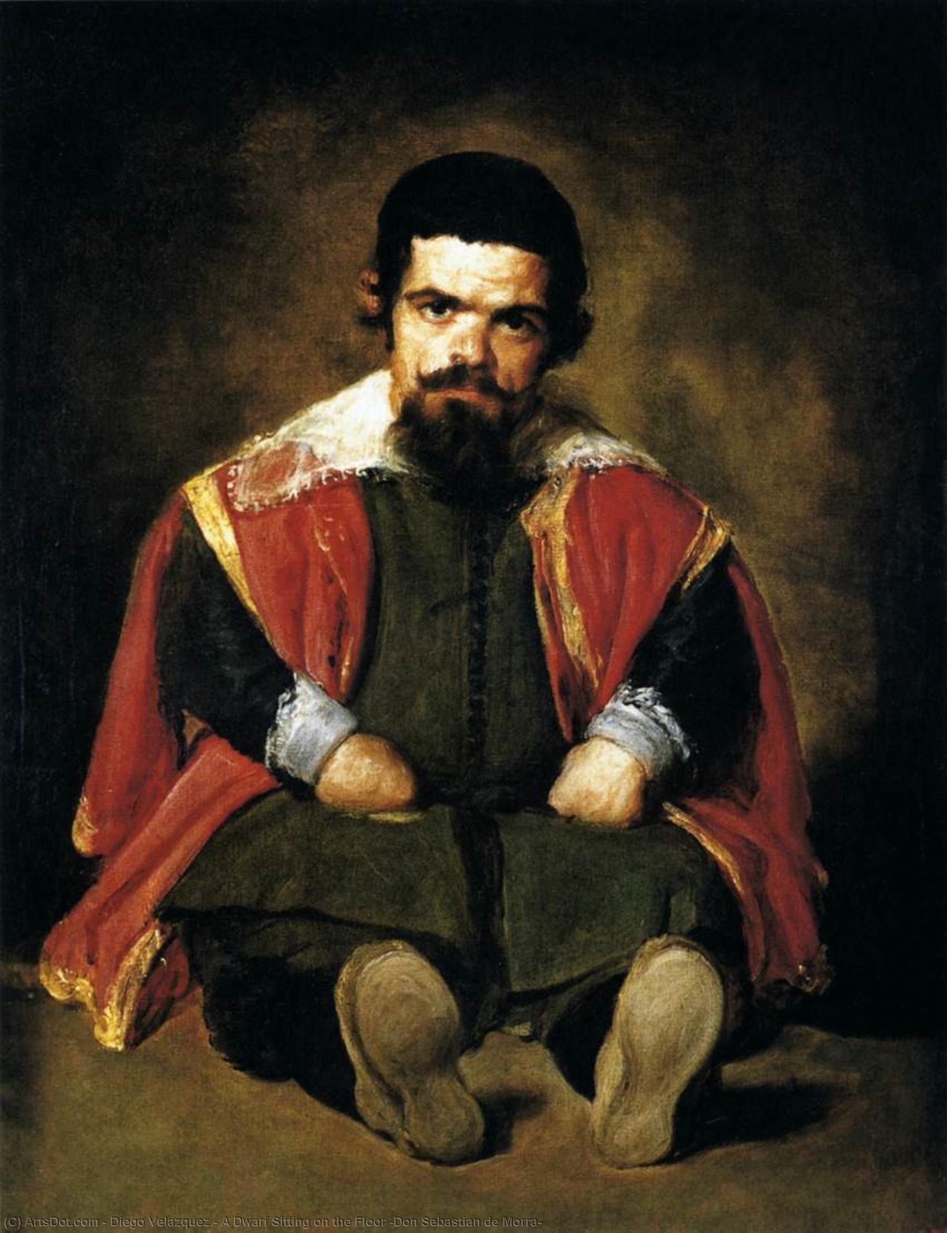 A Dwarf Sitting On The Floor (don Sebastian De Morra) — Diego Velázquez