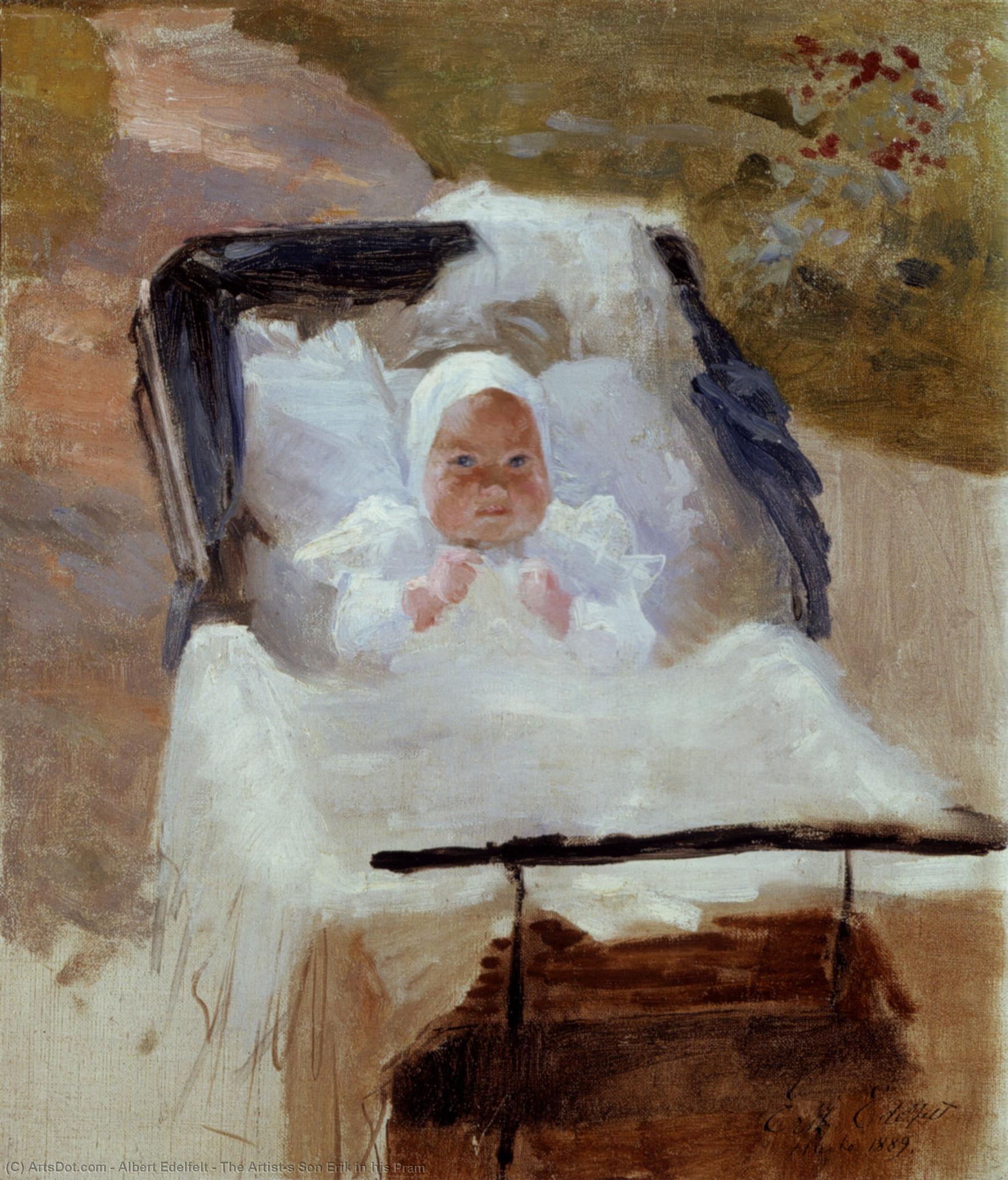 Albert Edelfelt: Sin Umetnika Erik U Kolima Za Bebe — Алберт Еделфелт