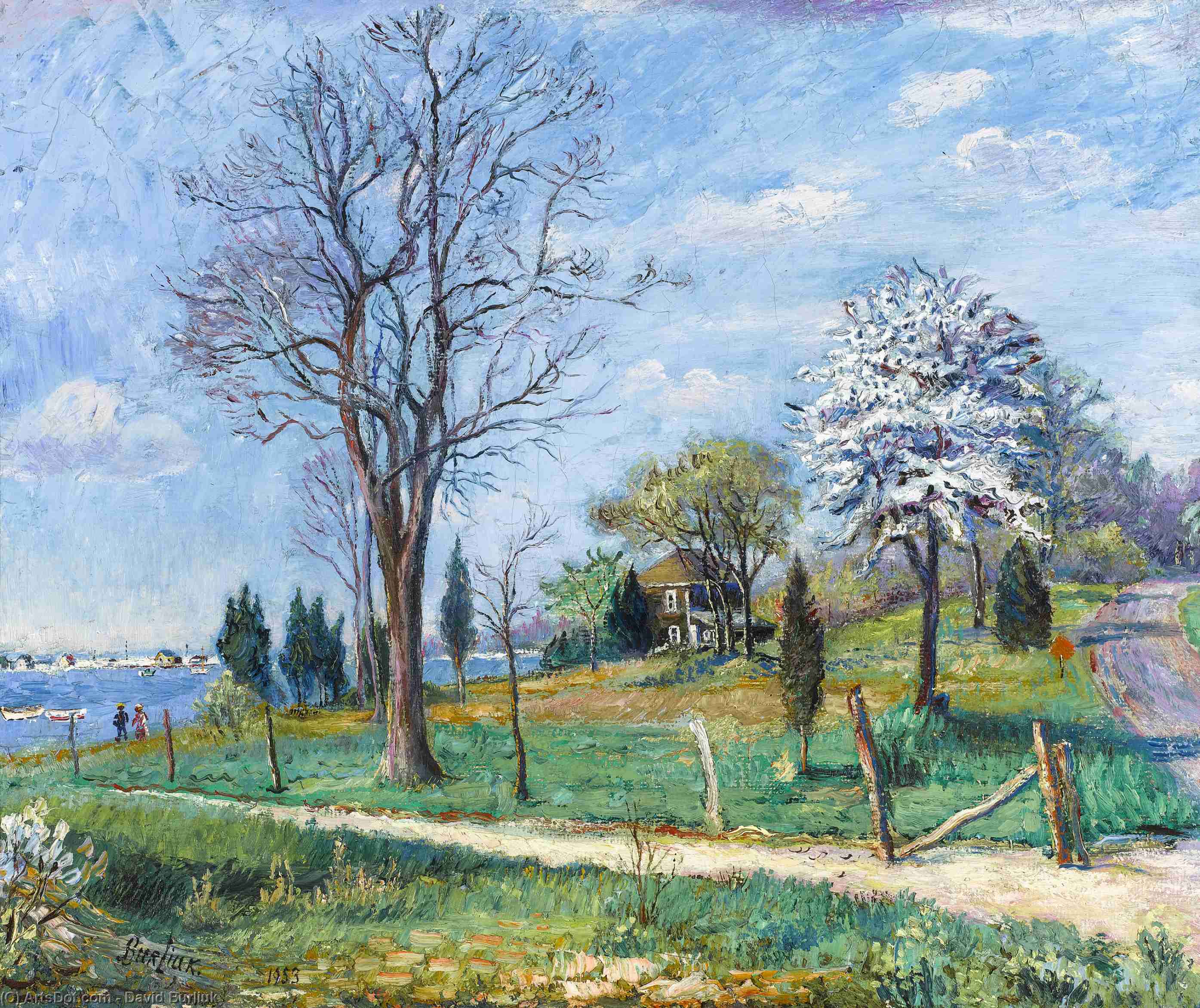 A Lakeshore — David Davidovič Burliuk