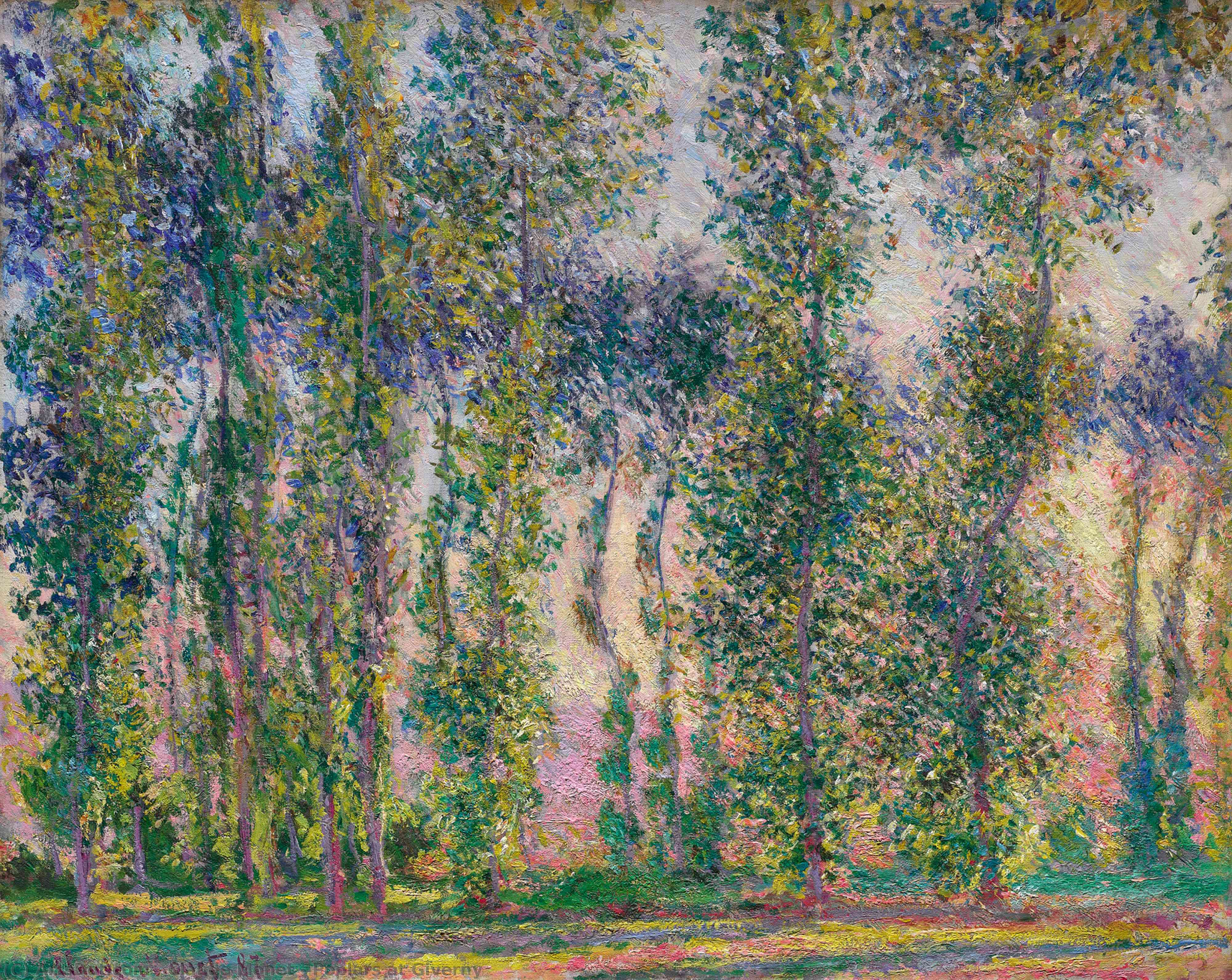 Poplars At Giverny — Claude Monet