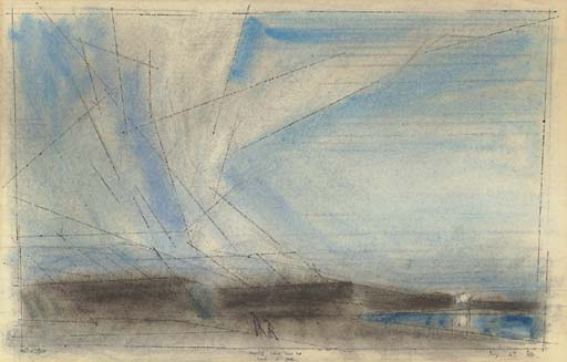 Evening Clouds Over The Dunes At Deep — Lyonel Feininger