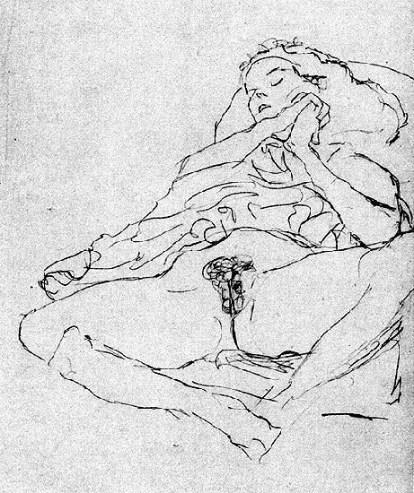 Nude(detail) — Gustav Klimt