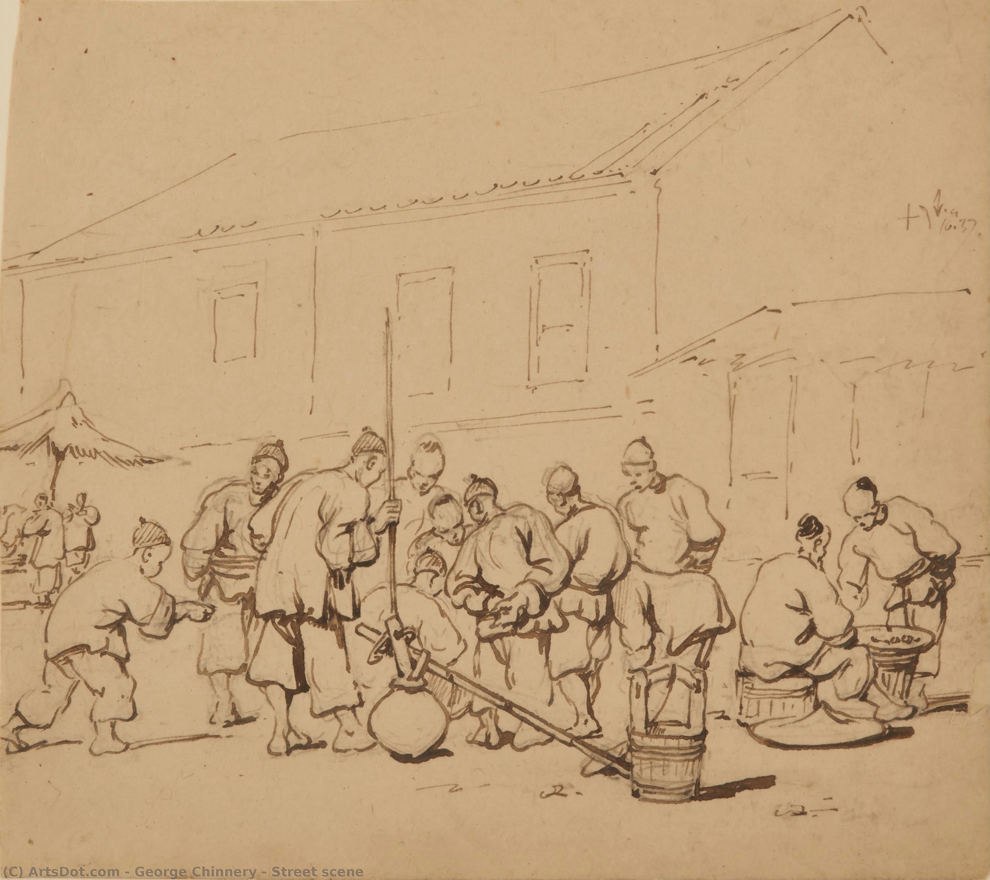 Street Scene — George Chinnery