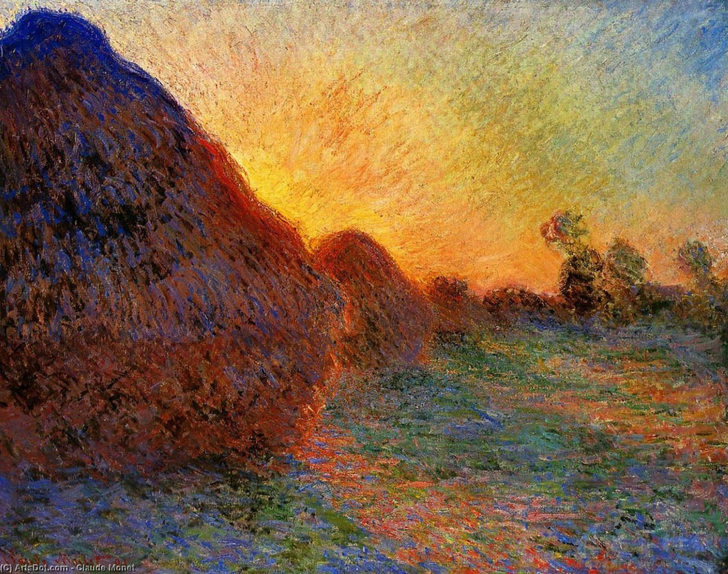 Auringonlaskun Auringot — Claude Monet