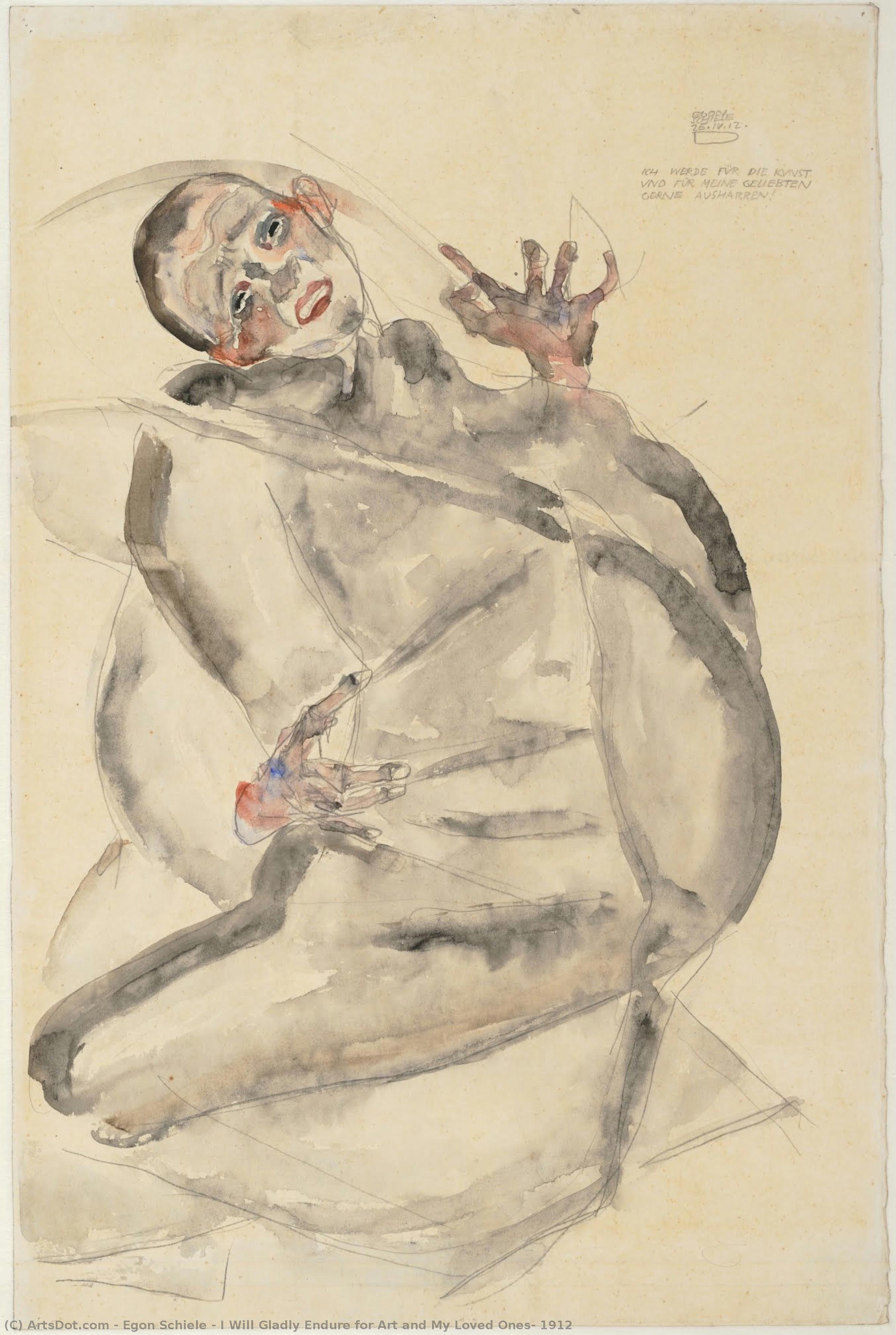 Io Soffrirò Volentieri Per L'arte E I Miei Cari — Egon Schiele