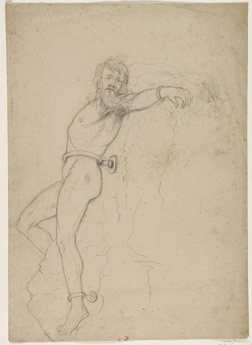 Figure Study For Prometheus — Thomas Cole