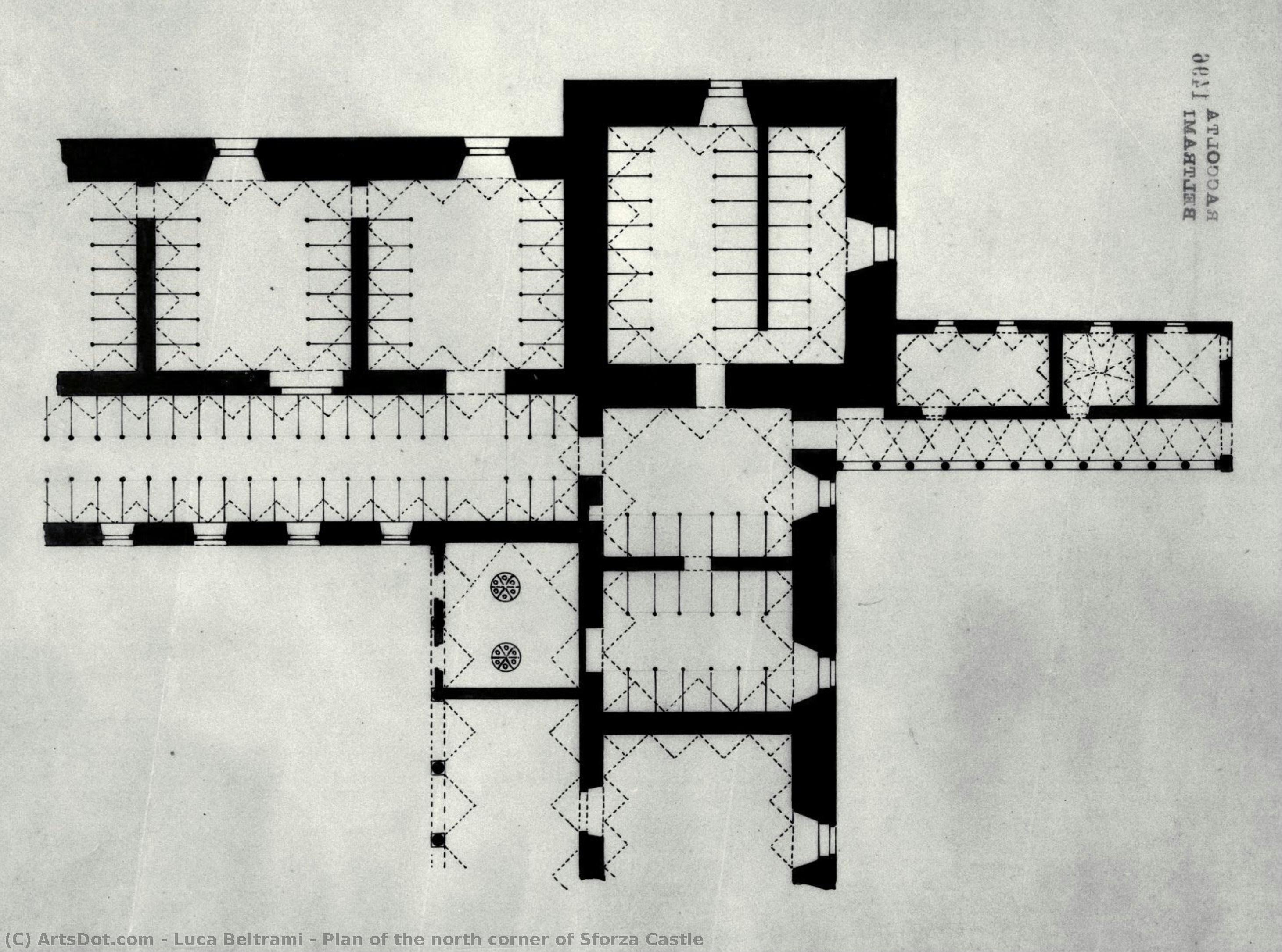 Plan Sala Delle Asse Sforza Castello — Luca Beltrami