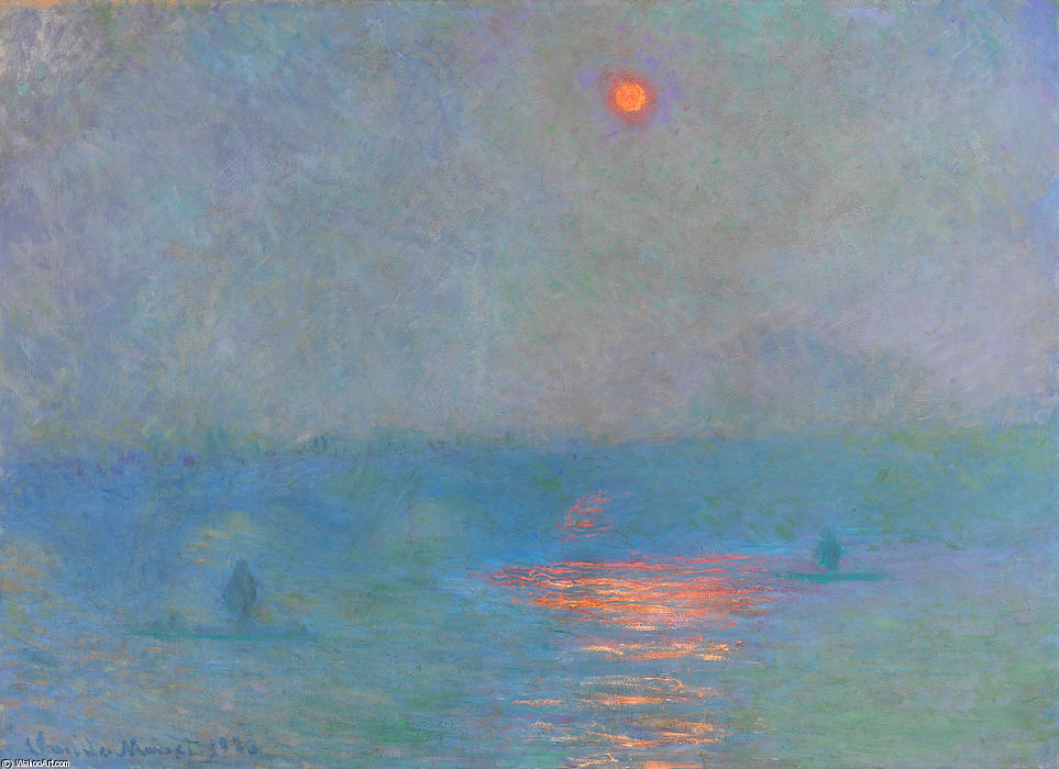 Waterloo Bridge, Sunlight In The Fog — Claude Monet