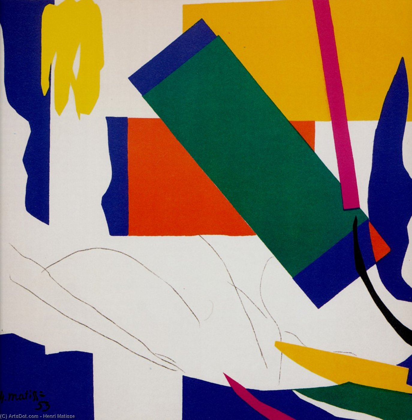 Souvenir D'océanie Gouache Découpée New York, The Museum Of Modern Art — Henri Matisse