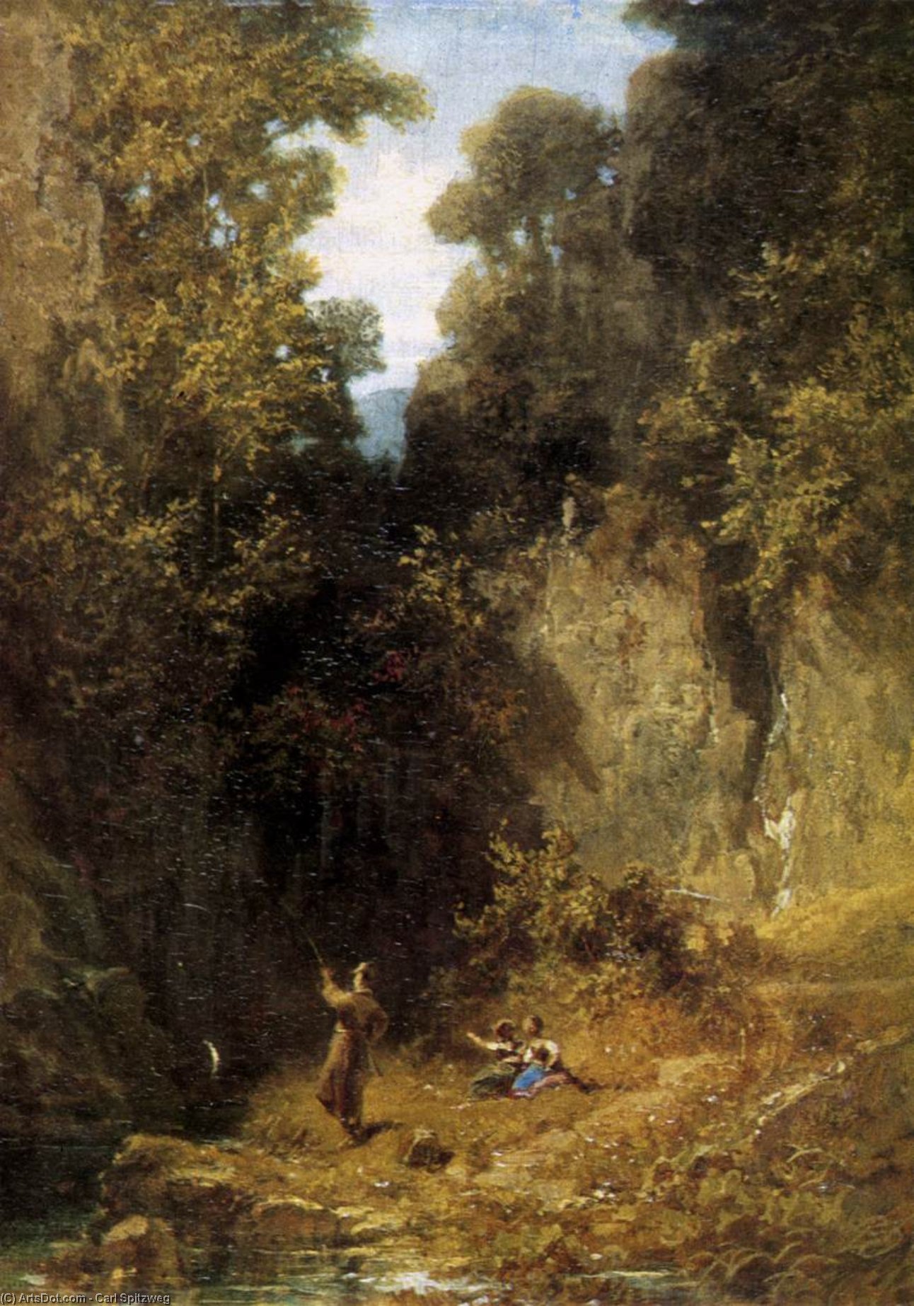 The Angler — Carl Spitzweg