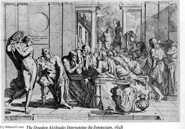 Drunken Alcibiades Interrupting The Symposium — Pietro Testa