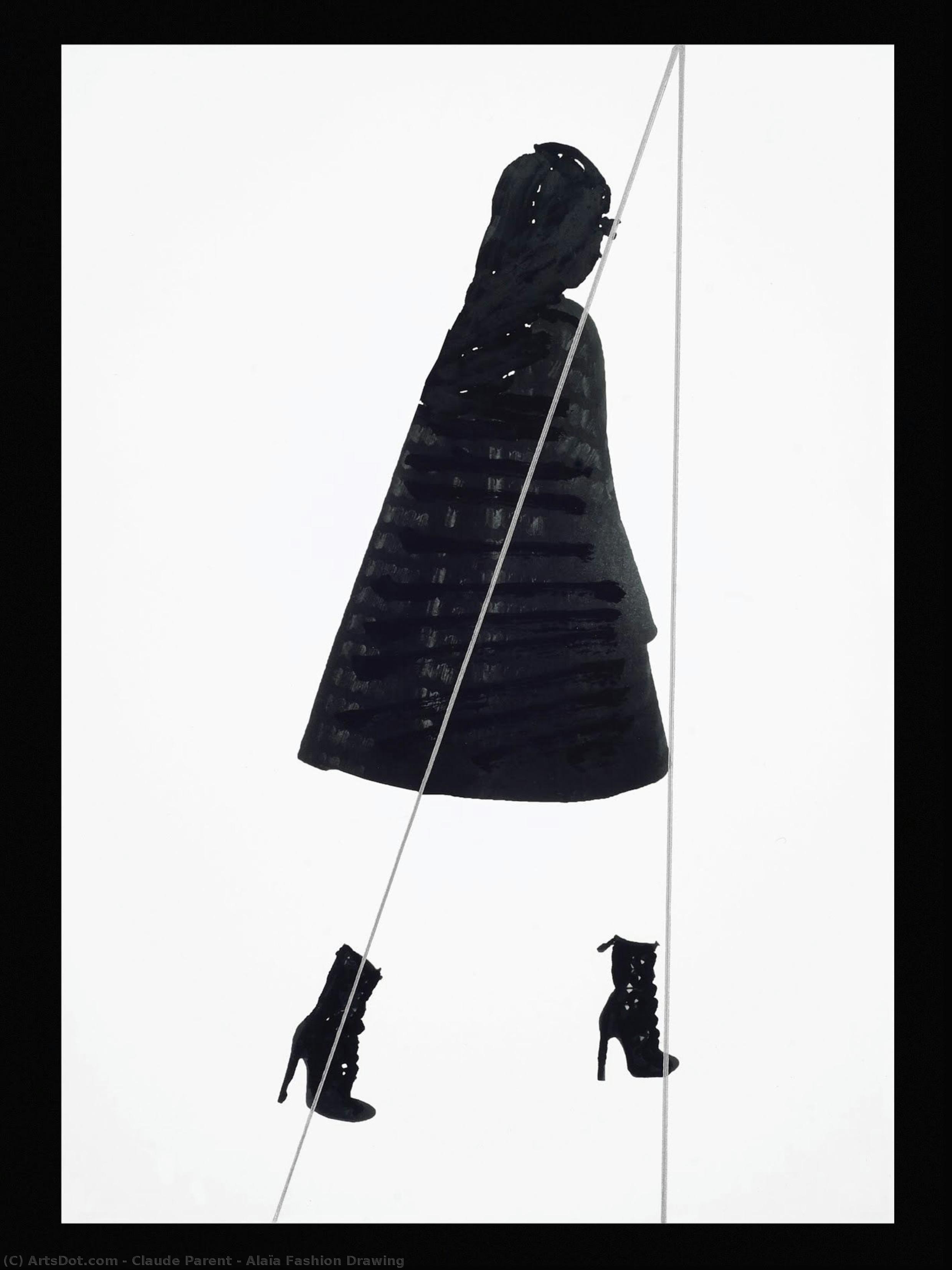 Alaïa Fashion Drawing — Claude Parent