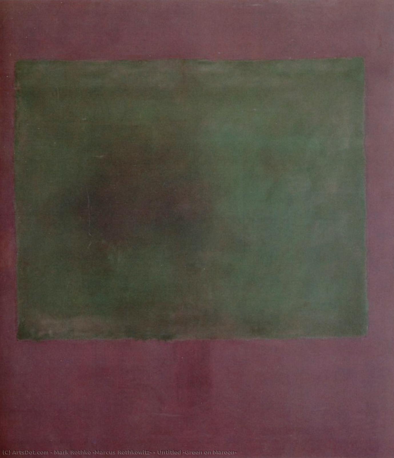 Sin Título (verde Sobre Granate) — Mark Rothko