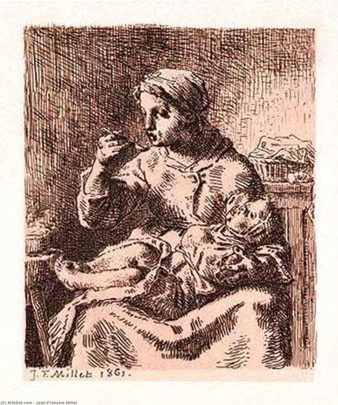 The Porridge — Jean-françois Millet