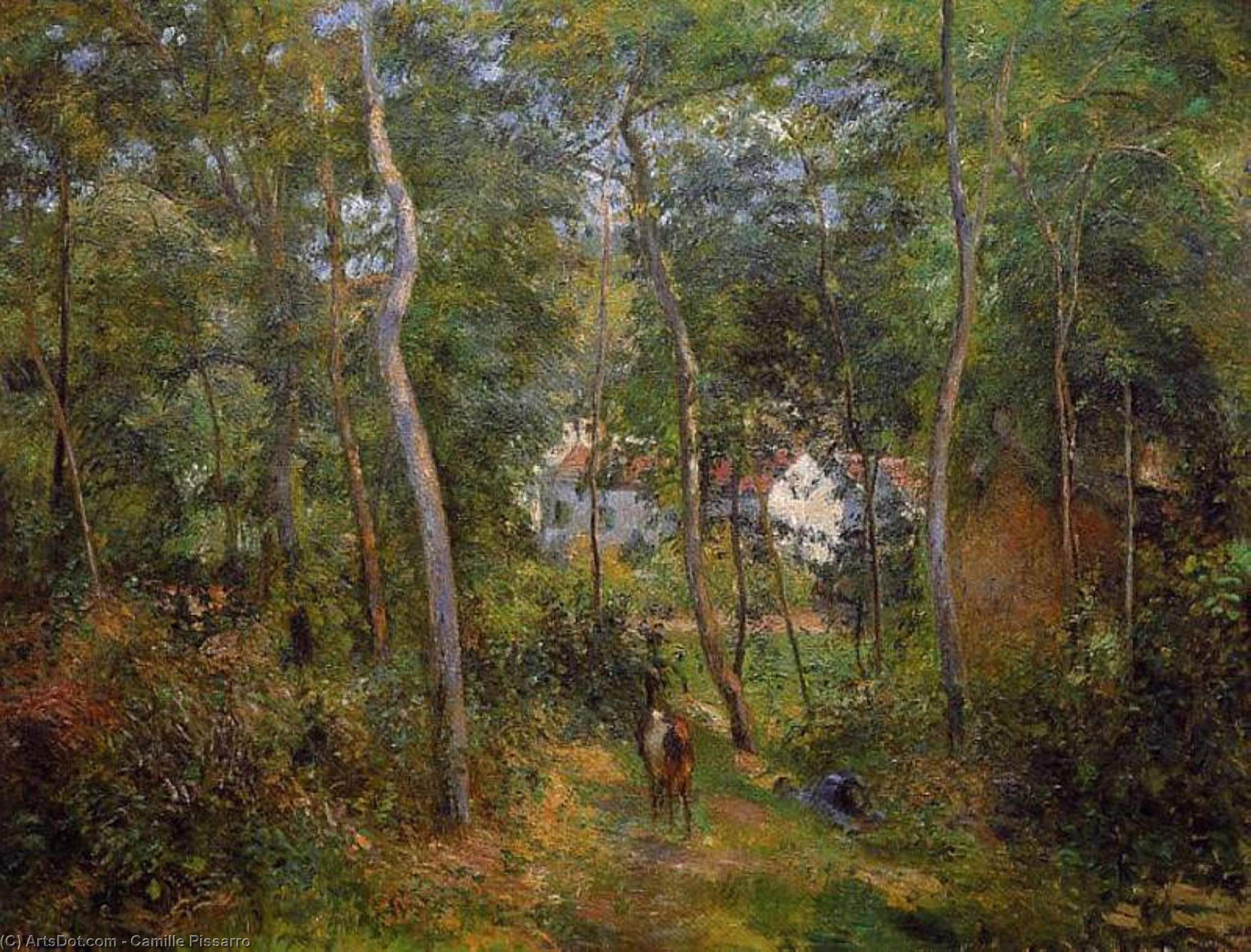 The Backwoods Of L'hermitage, Pontoise — Camille Pissarro