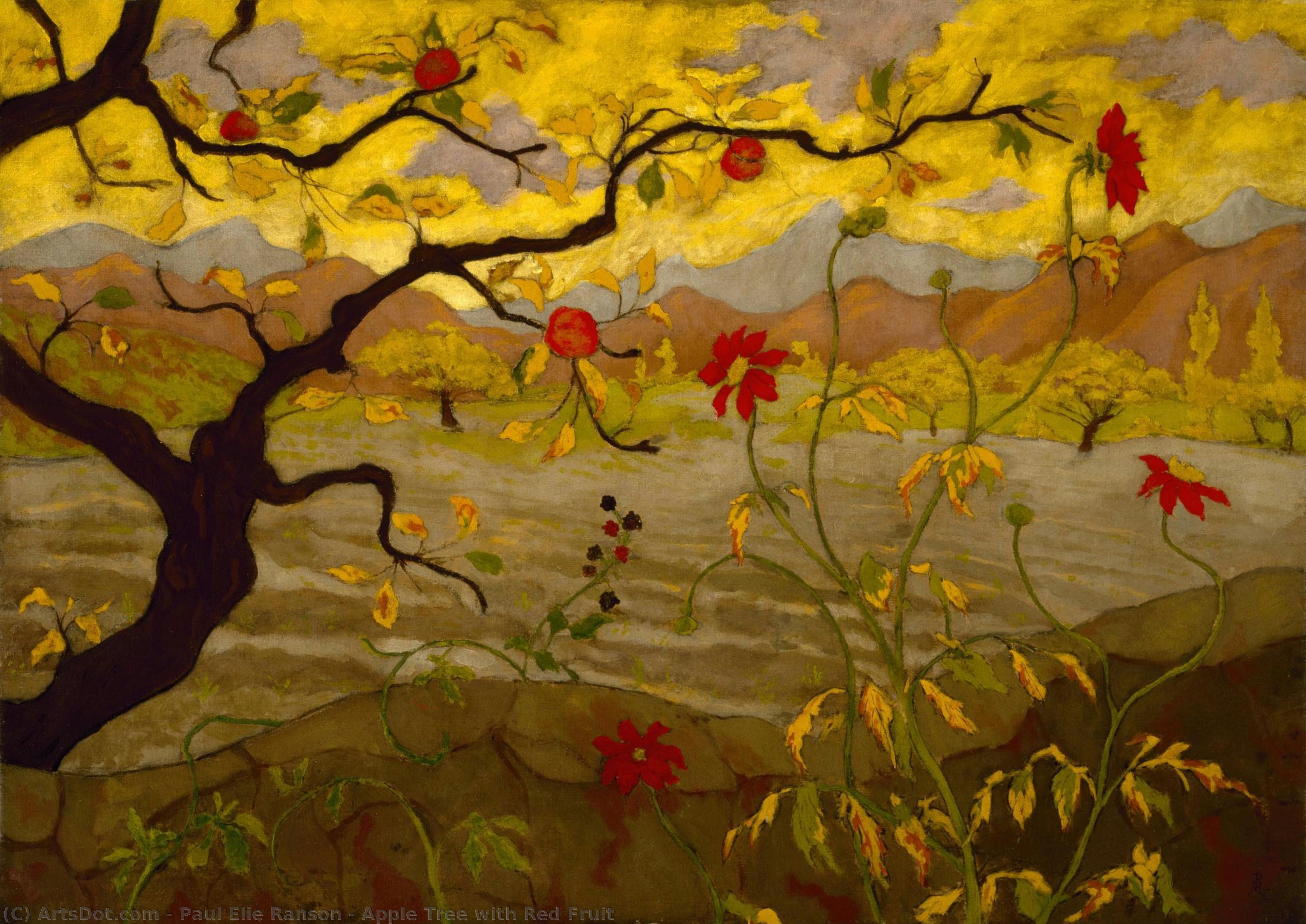Apple Tree With Red Fruit — Paul Elie Ranson