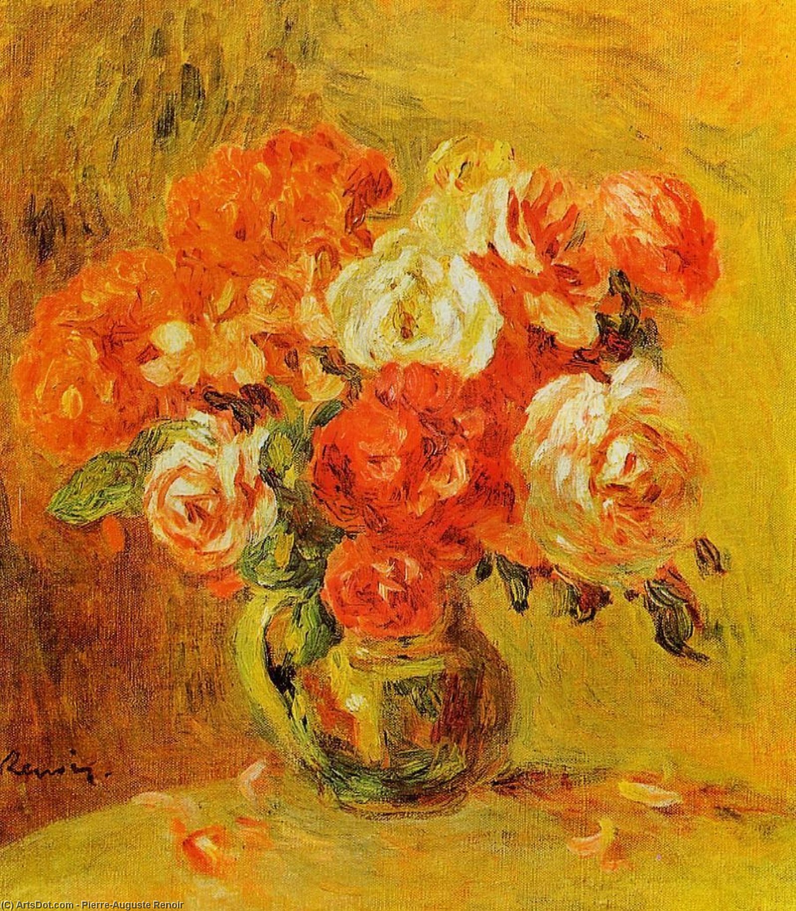 Blumen In Einer Vase — Pierre-auguste Renoir