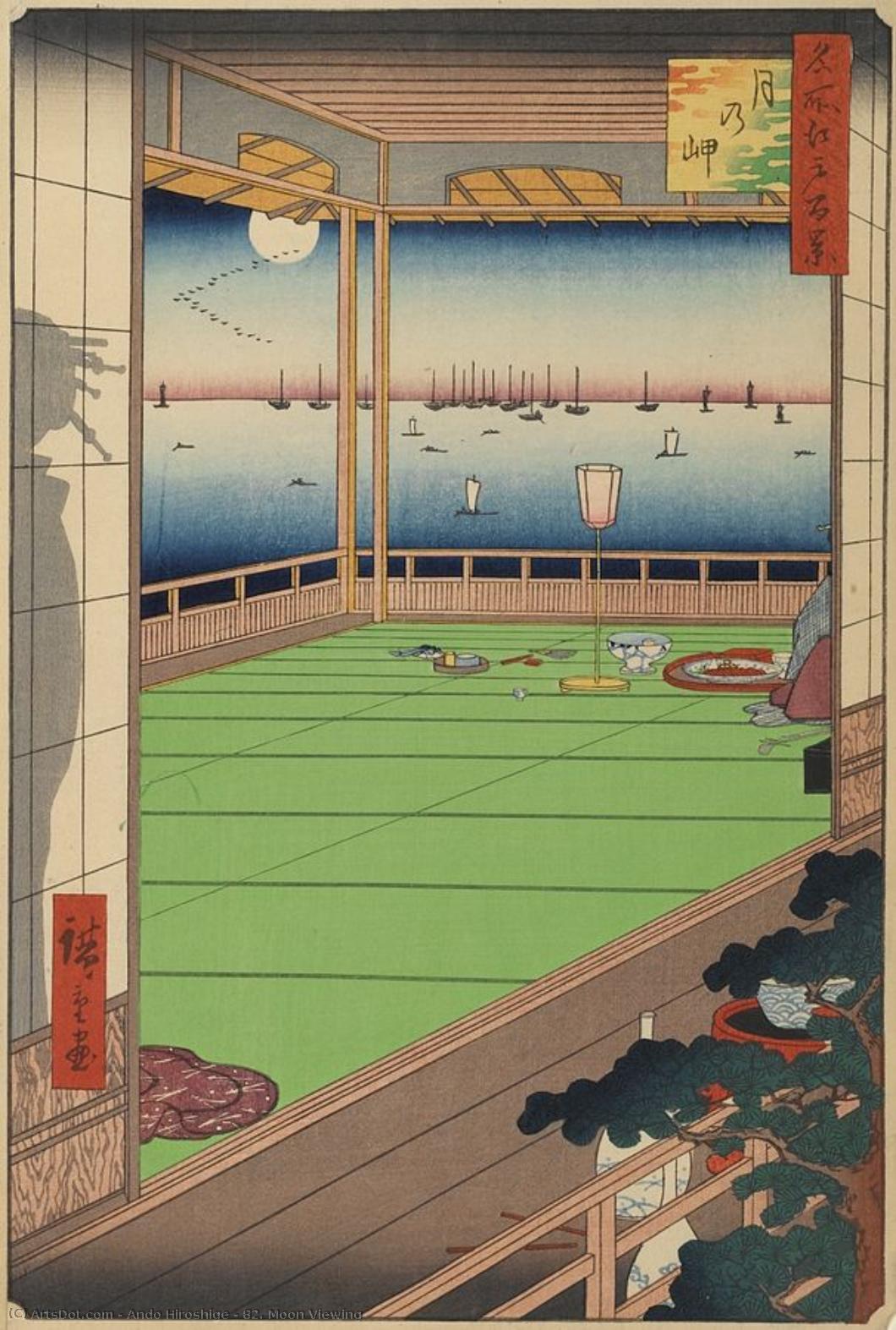 82. Moon Viewing — Ando Hiroshige