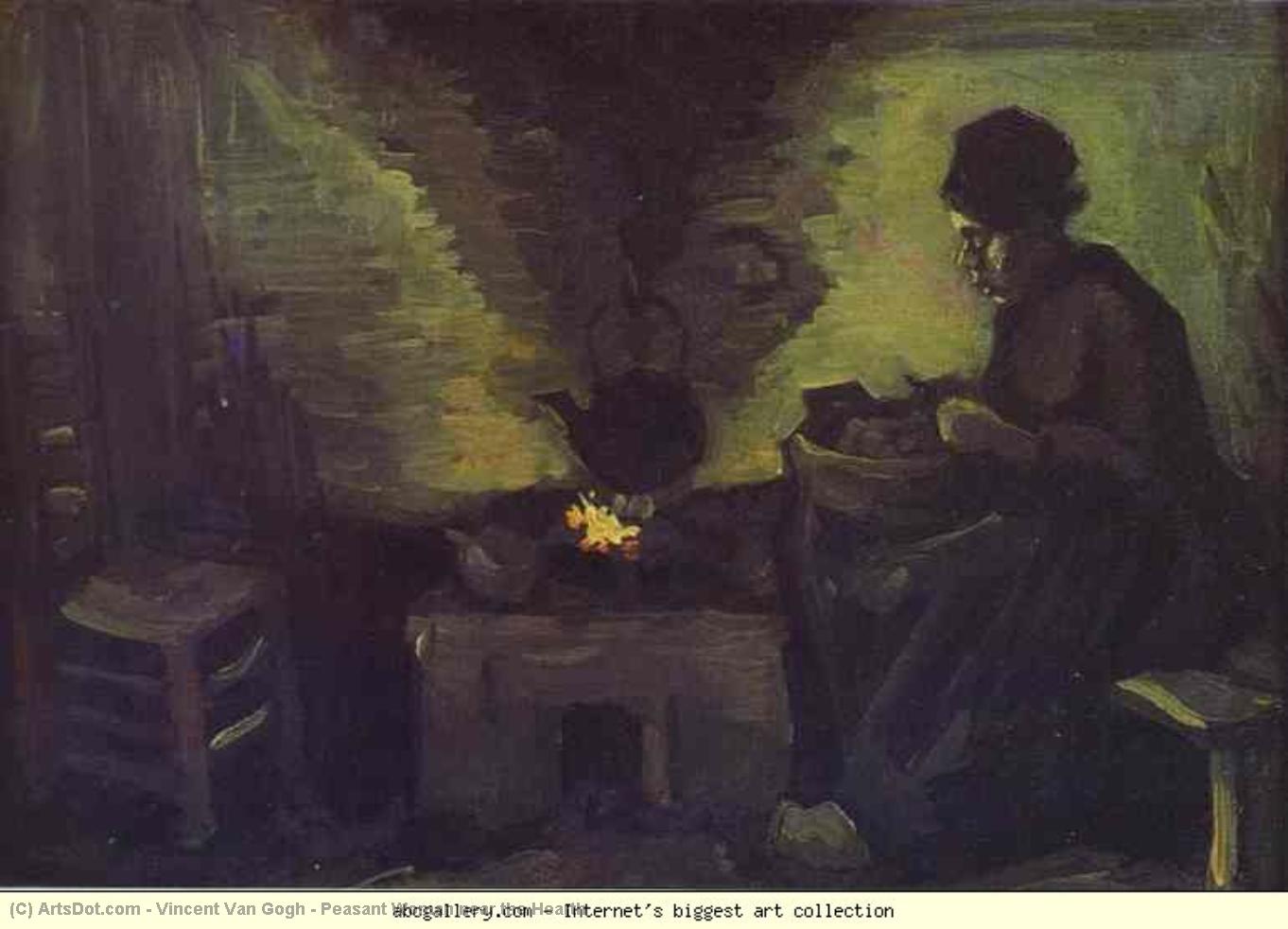 Peasant Woman Near The Hearth — Vincent Willem Van Gogh