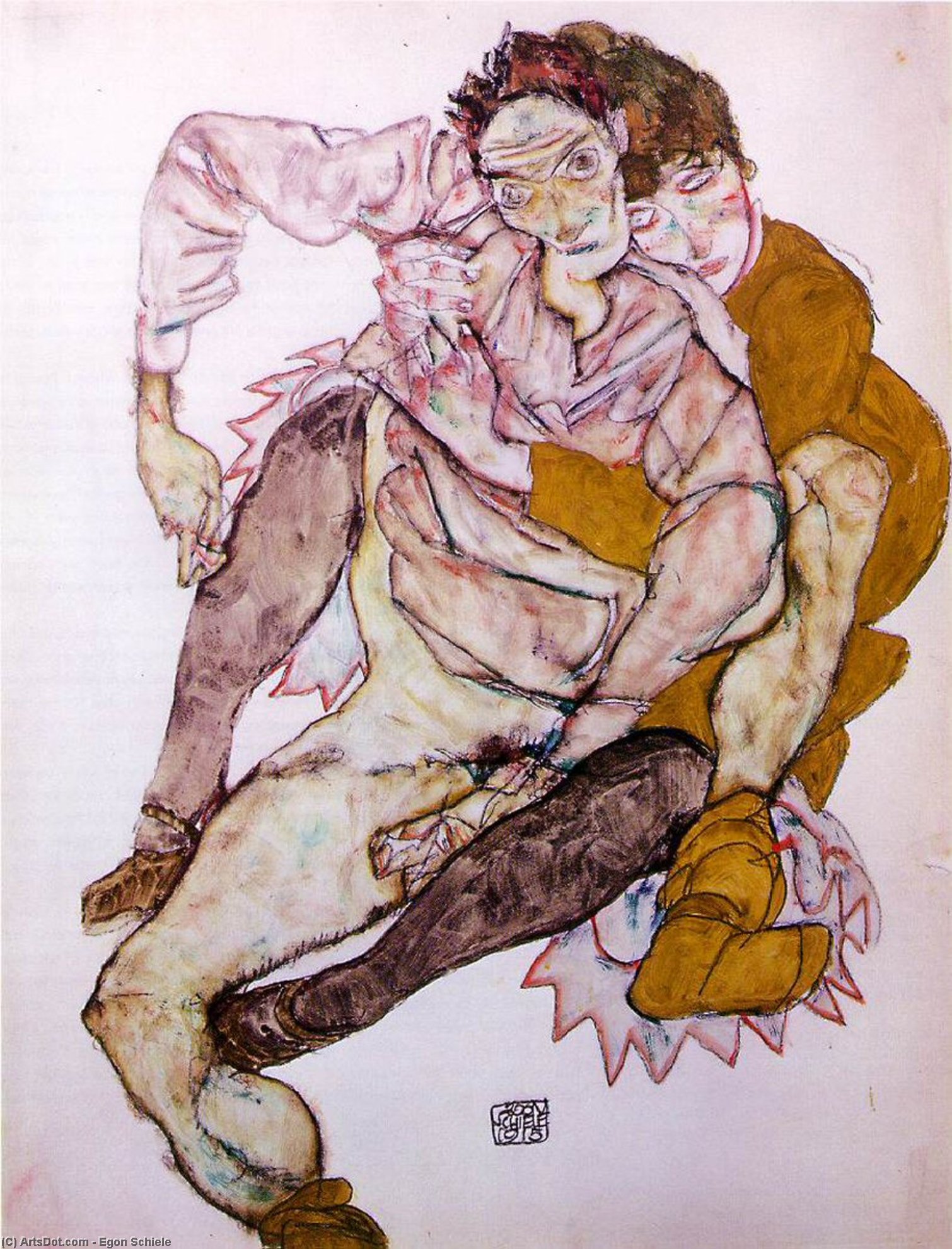 La Coppia Seduta (egon E Edith Schiele) — Egon Schiele