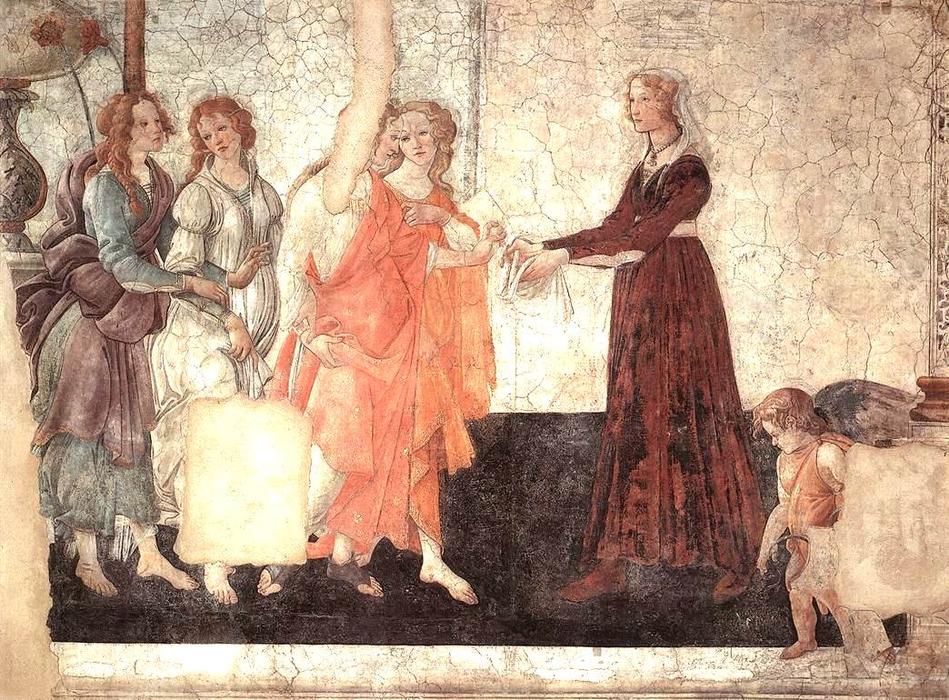 Venus And The Graces Offering Gifts To A Young Girl — Сандро Ботичели