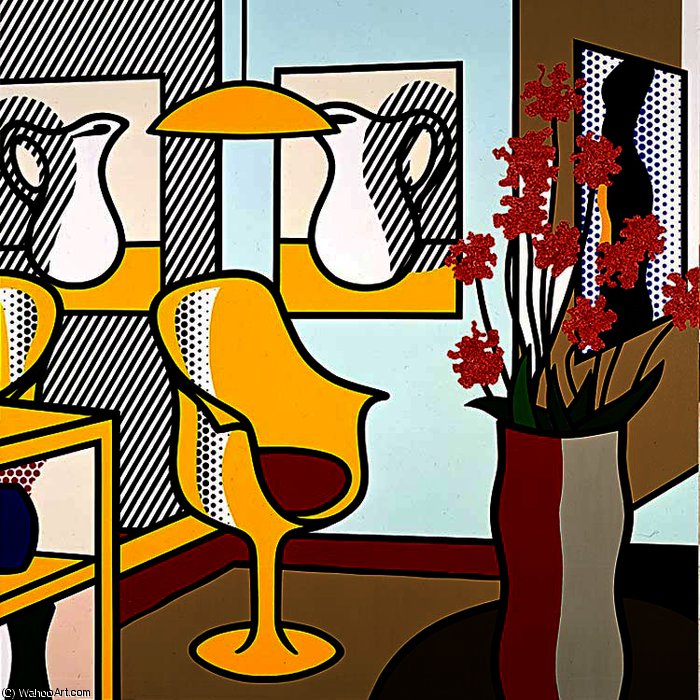 Interior Con Seduta Gialla — Roy Lichtenstein