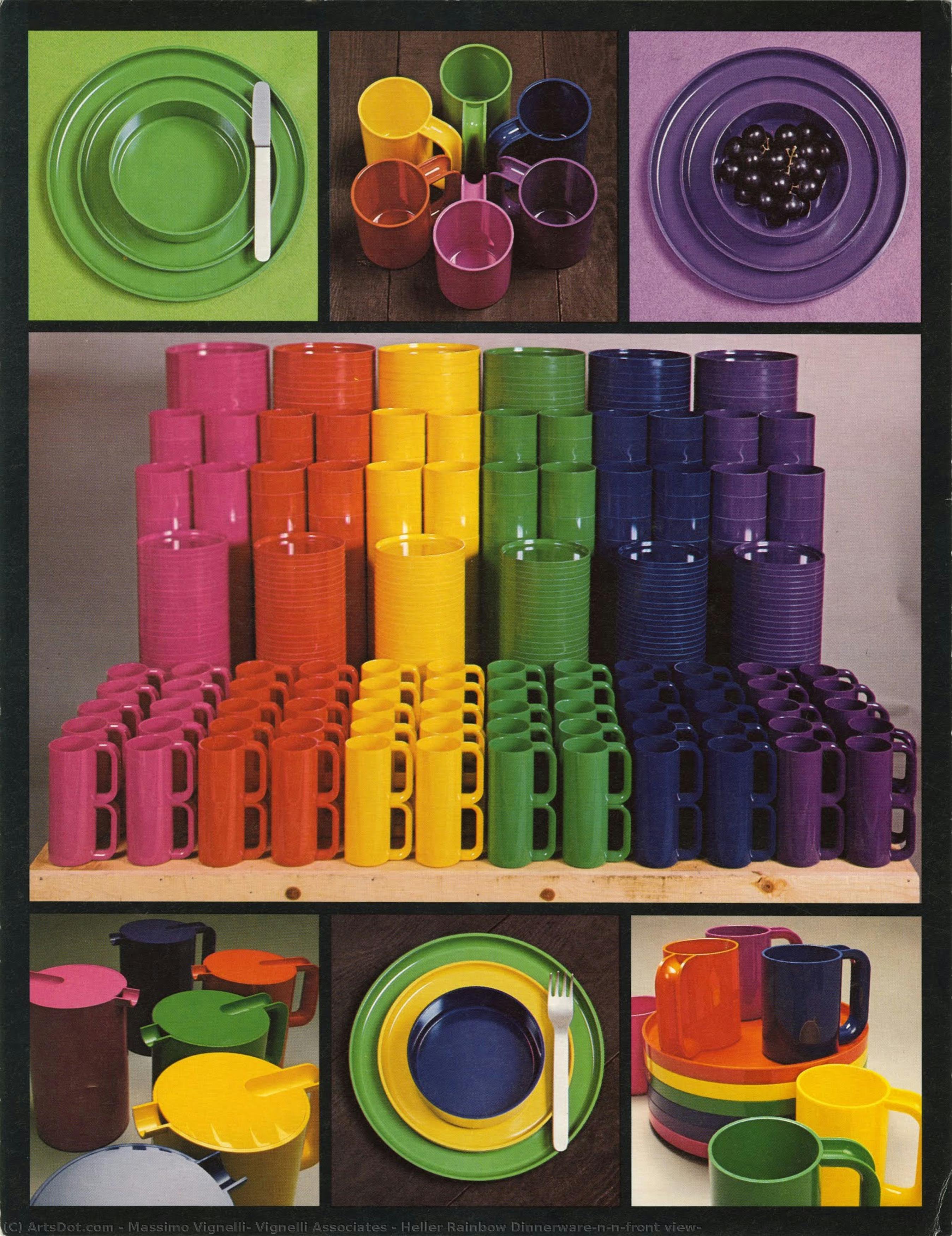 Heller Rainbow Dinnerware\n\n[front View] — Massimo Vignelli, Vignelli Associates