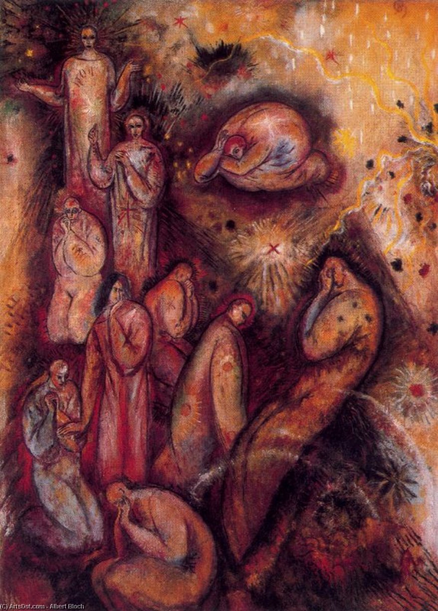 Figures On Dark Ground — Albert Bloch