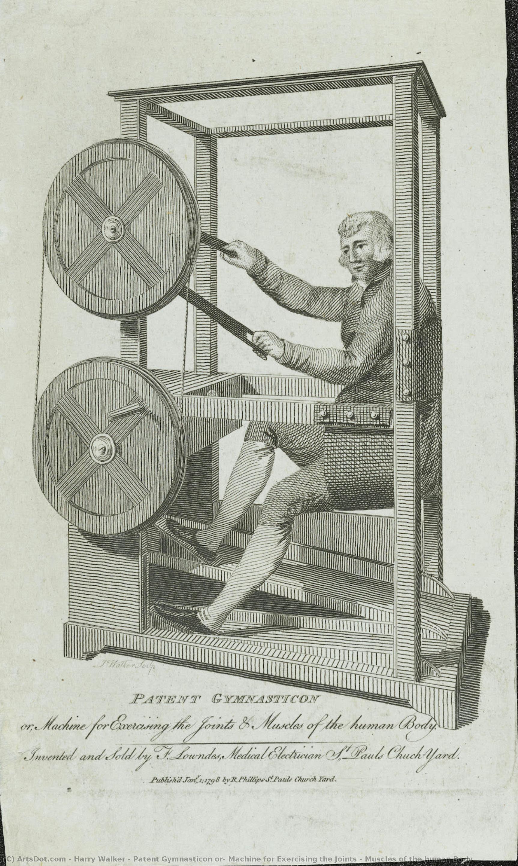 Patent Gymnasticon Or, Machine For Exercising The Joints & Muscles Of The Human Body — Harry Walker