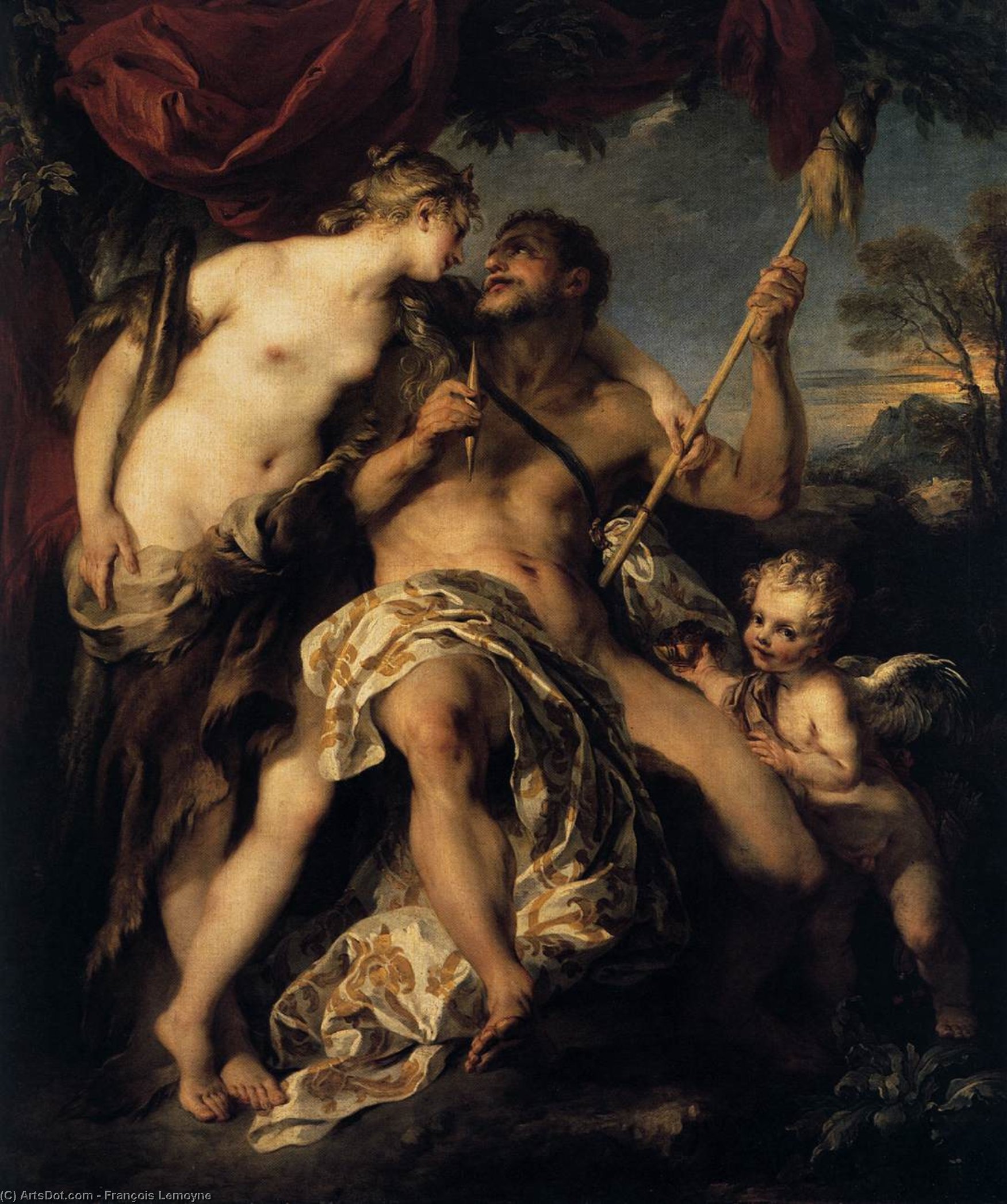 Hercules And Omphale — Franoa Lemėno