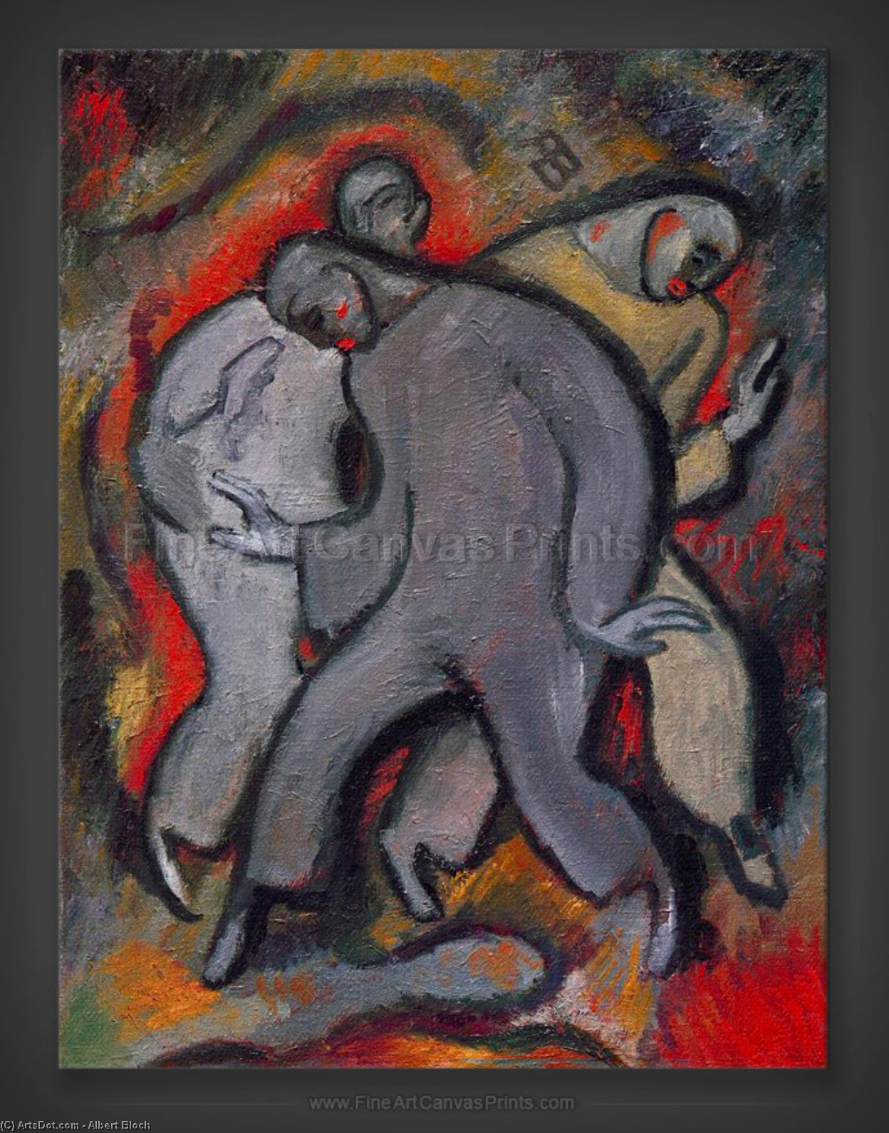 The Three Pierrots No. 2 — Albert Bloch