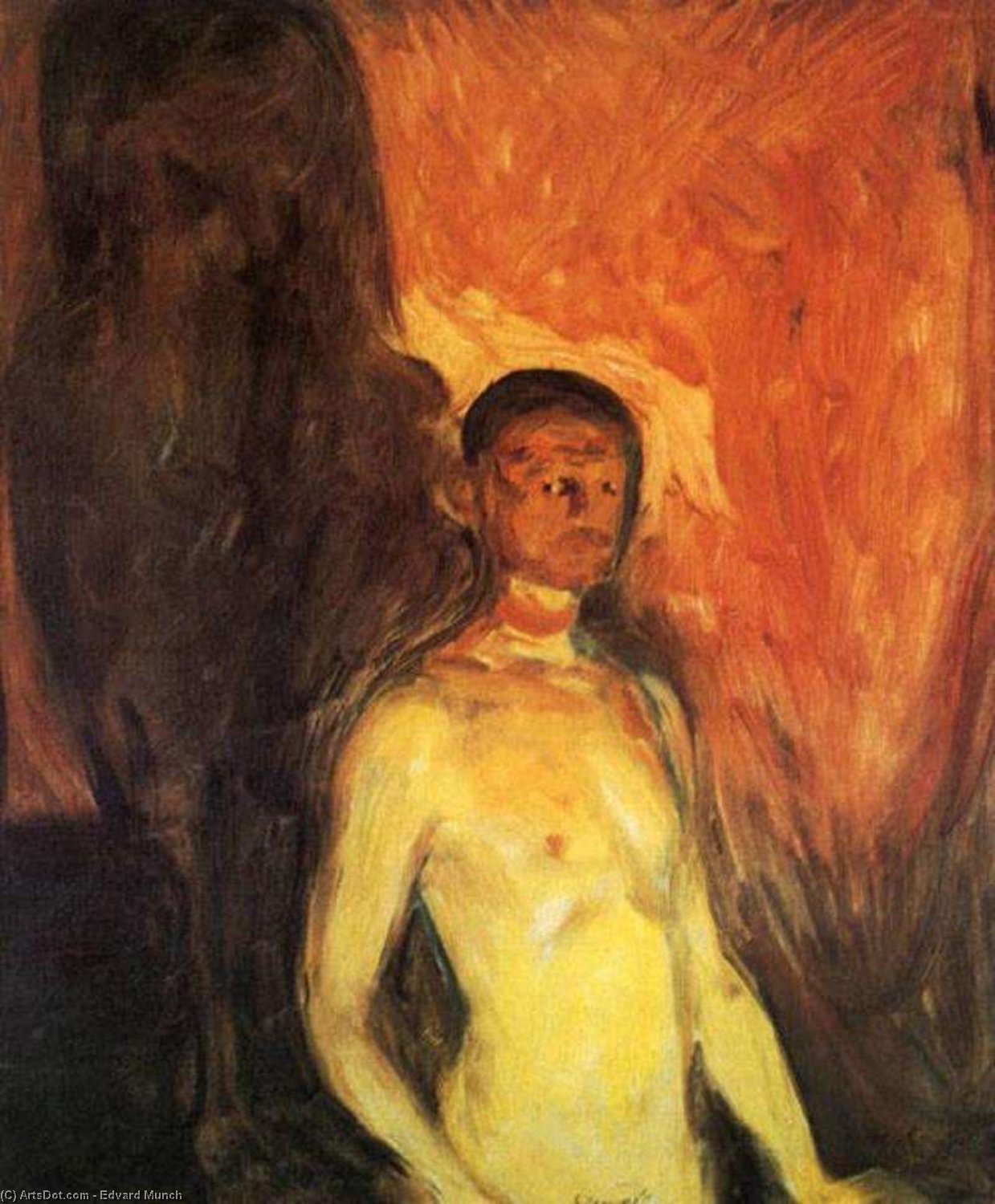 Autoritratto Nell'inferno — Edvard Munch