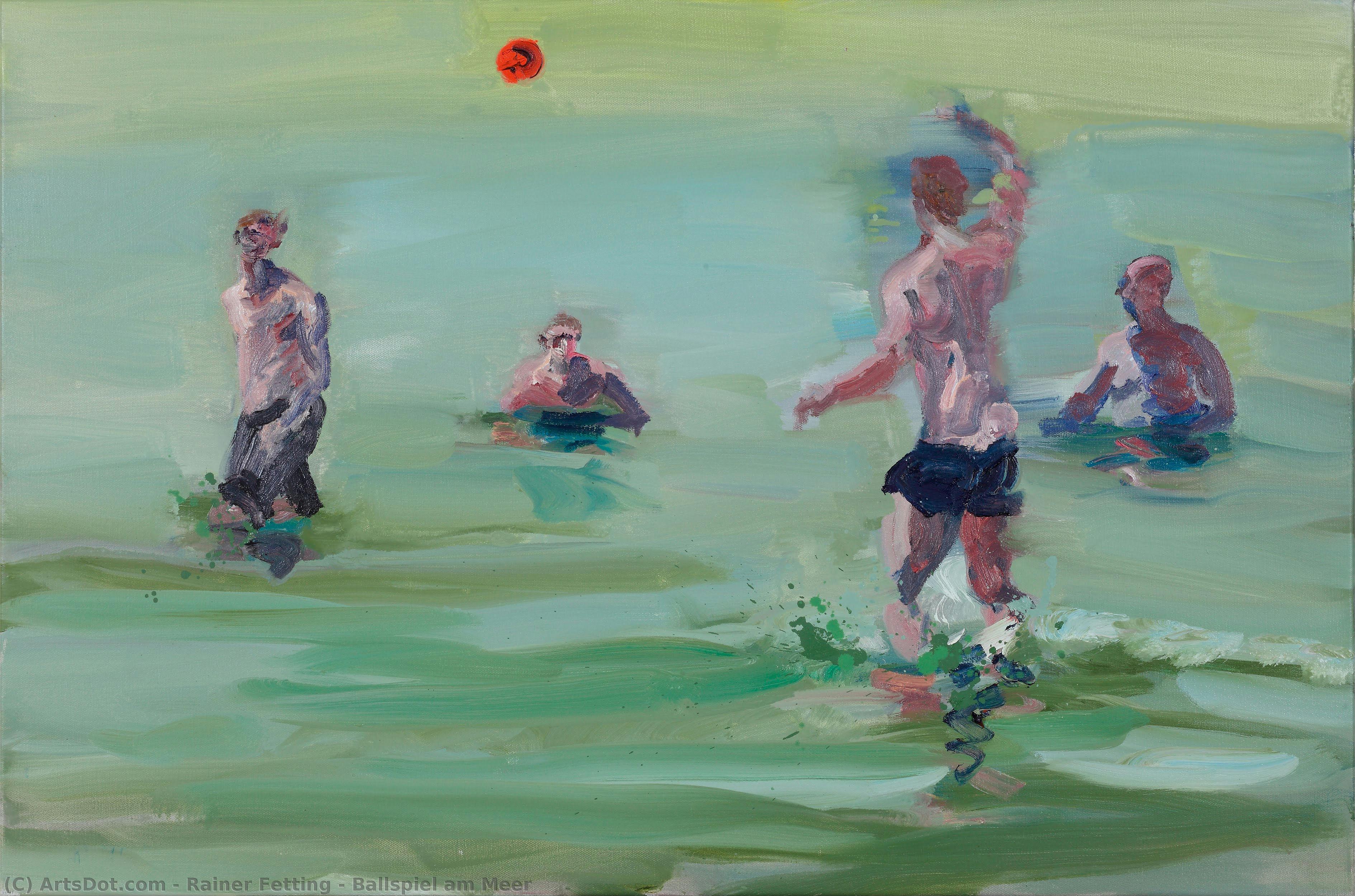 Ballspiel Am Meer — Rainer Fetting