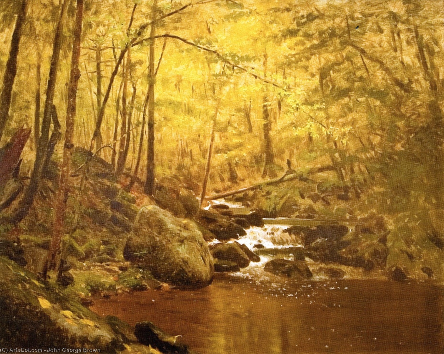 The Running Brook — John George Brown