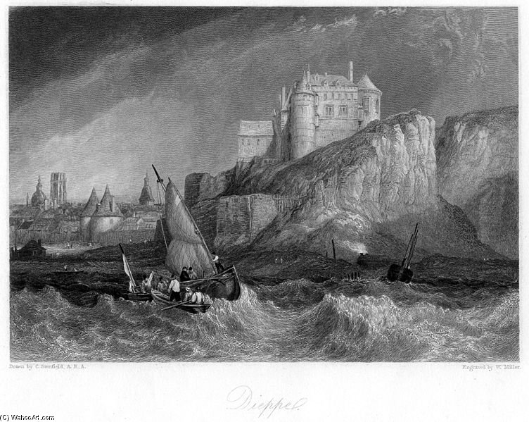 Dieppe Engraving — Clarkson Frederick Stanfield