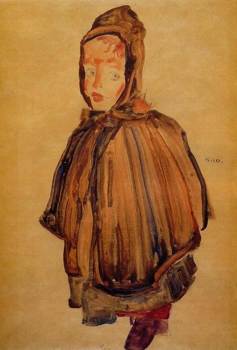 Menina Com Capuz — Egon Schiele